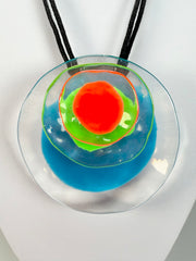 Zsiska - Flora "Prue Leith" Turquoise Single Bead Resin Necklace ( P070201FLO1100 )