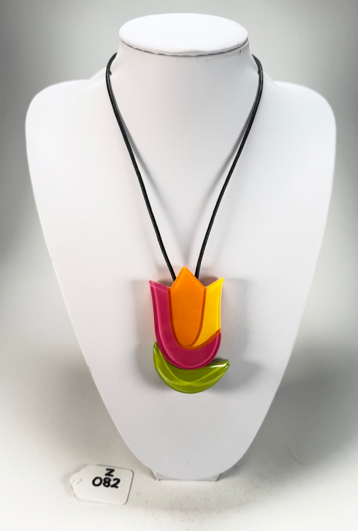 Zsiska - Amsterdam 2 Bead Orange Resin Necklace ( 5460201ORANQ00 )