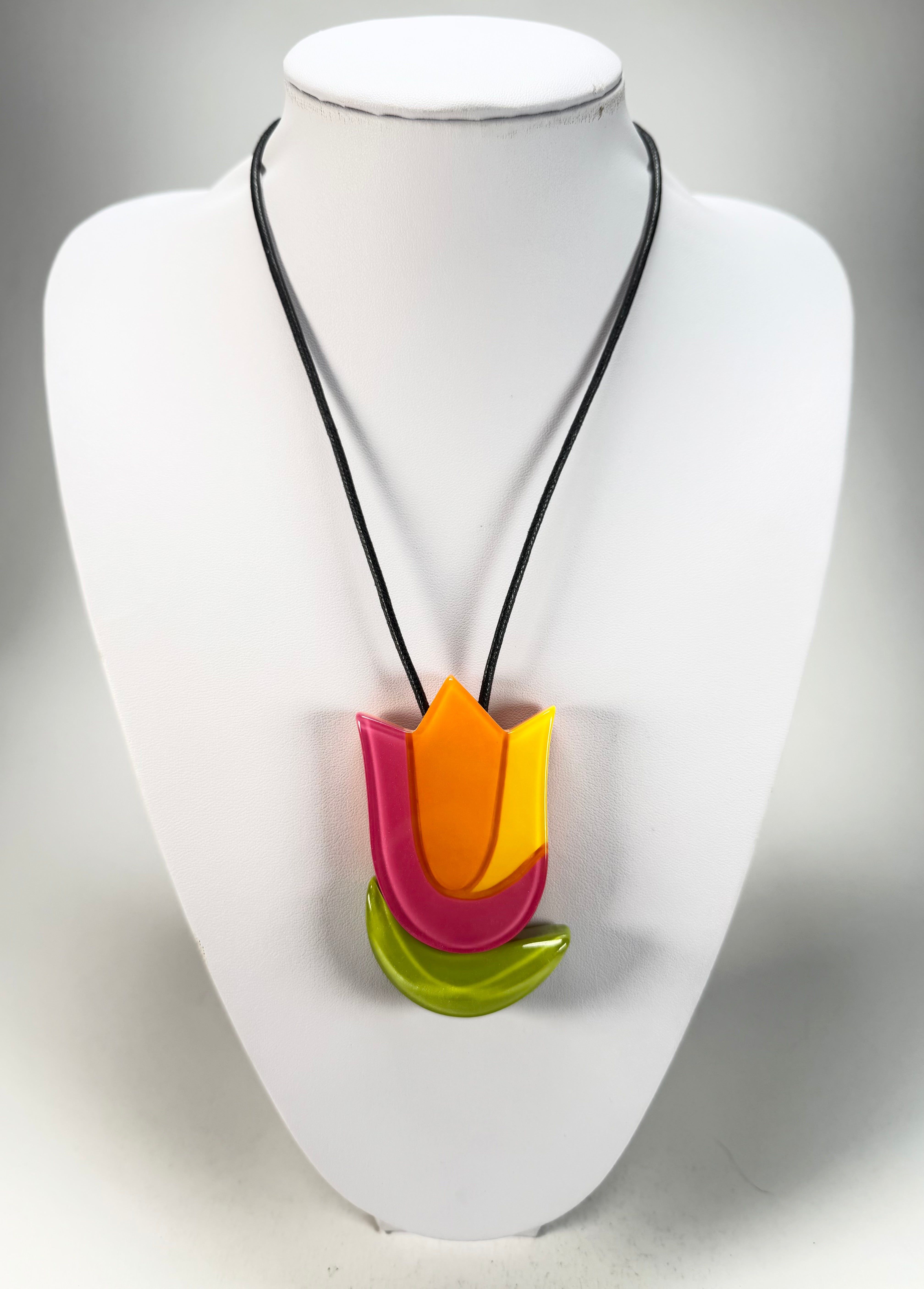 Zsiska - Amsterdam 2 Bead Orange Resin Necklace ( 5460201ORANQ00 )