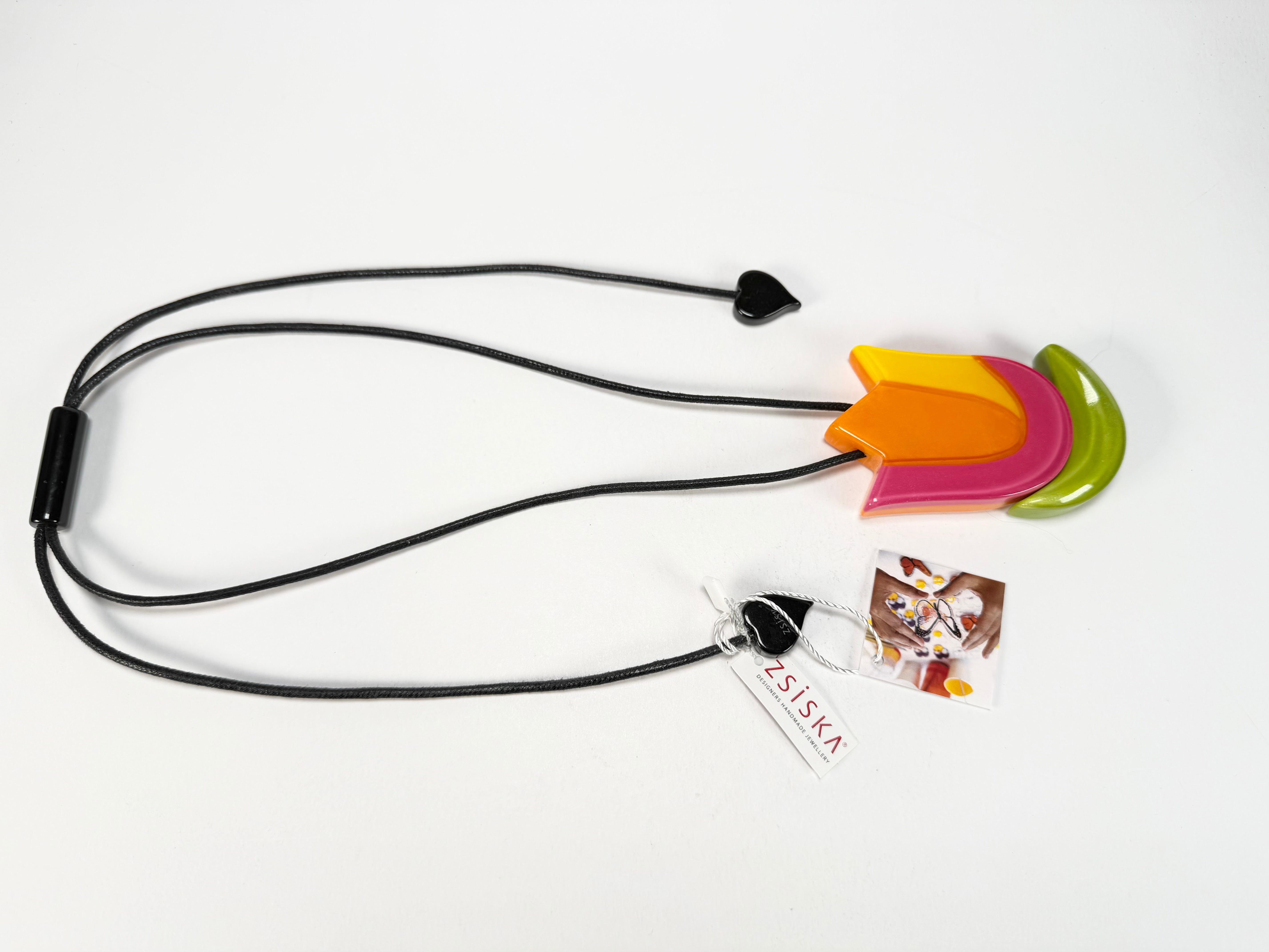 Zsiska - Amsterdam 2 Bead Orange Resin Necklace ( 5460201ORANQ00 )
