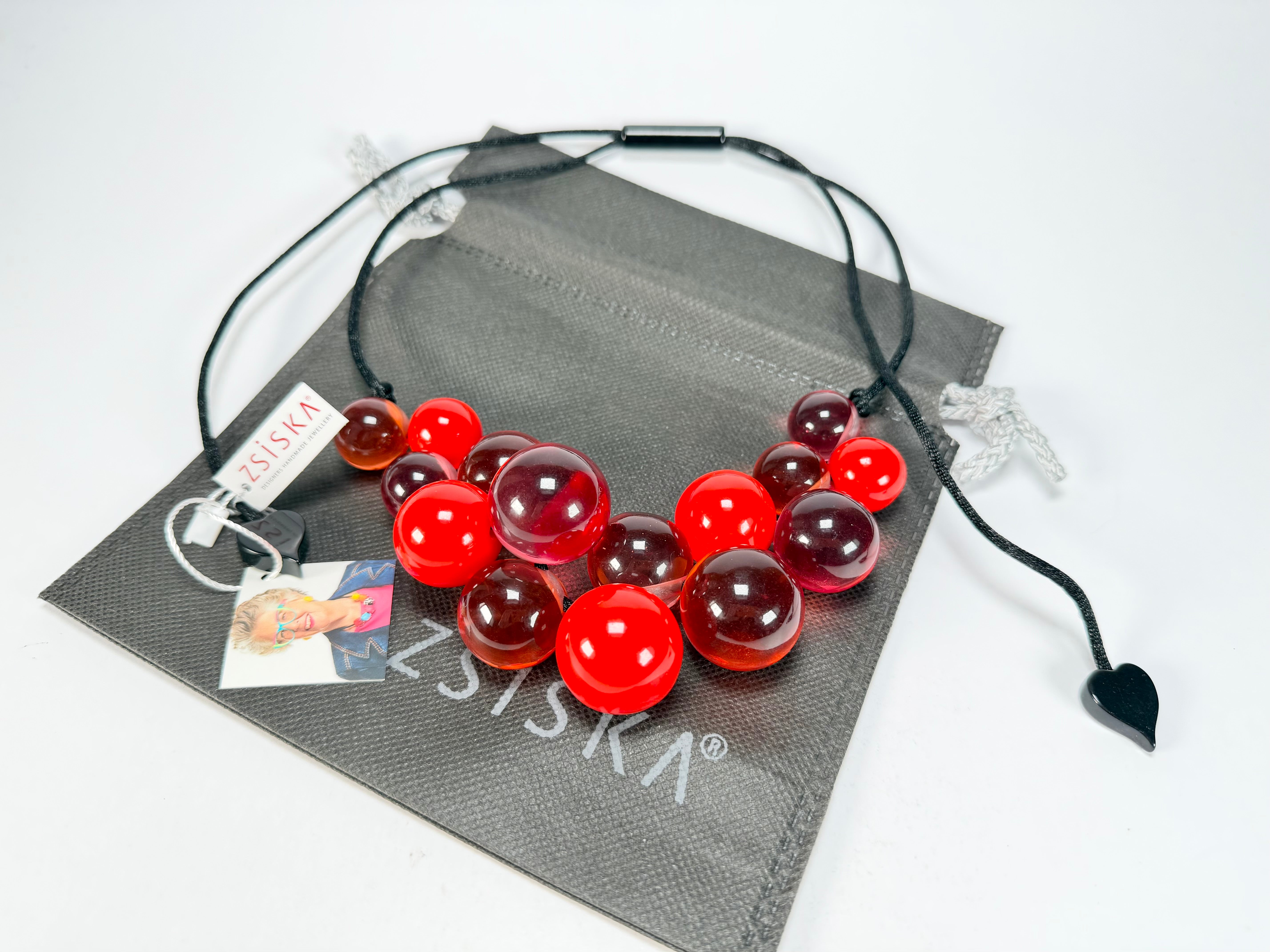 Zsiska - Baubles Red Mix Resin Necklace ( P230101BAU3Q15 )
