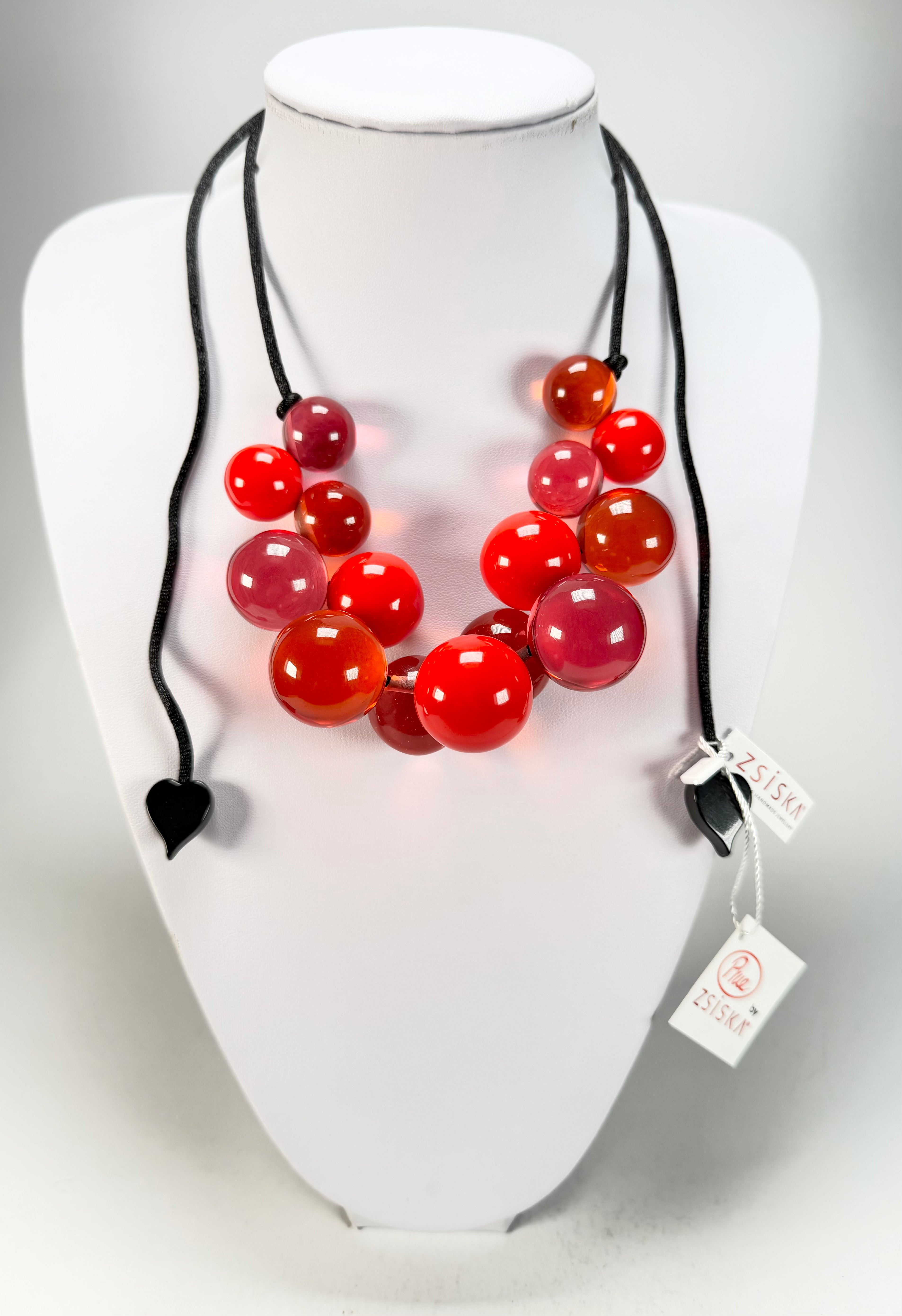 Zsiska - Baubles Red Mix Resin Necklace ( P230101BAU3Q15 )