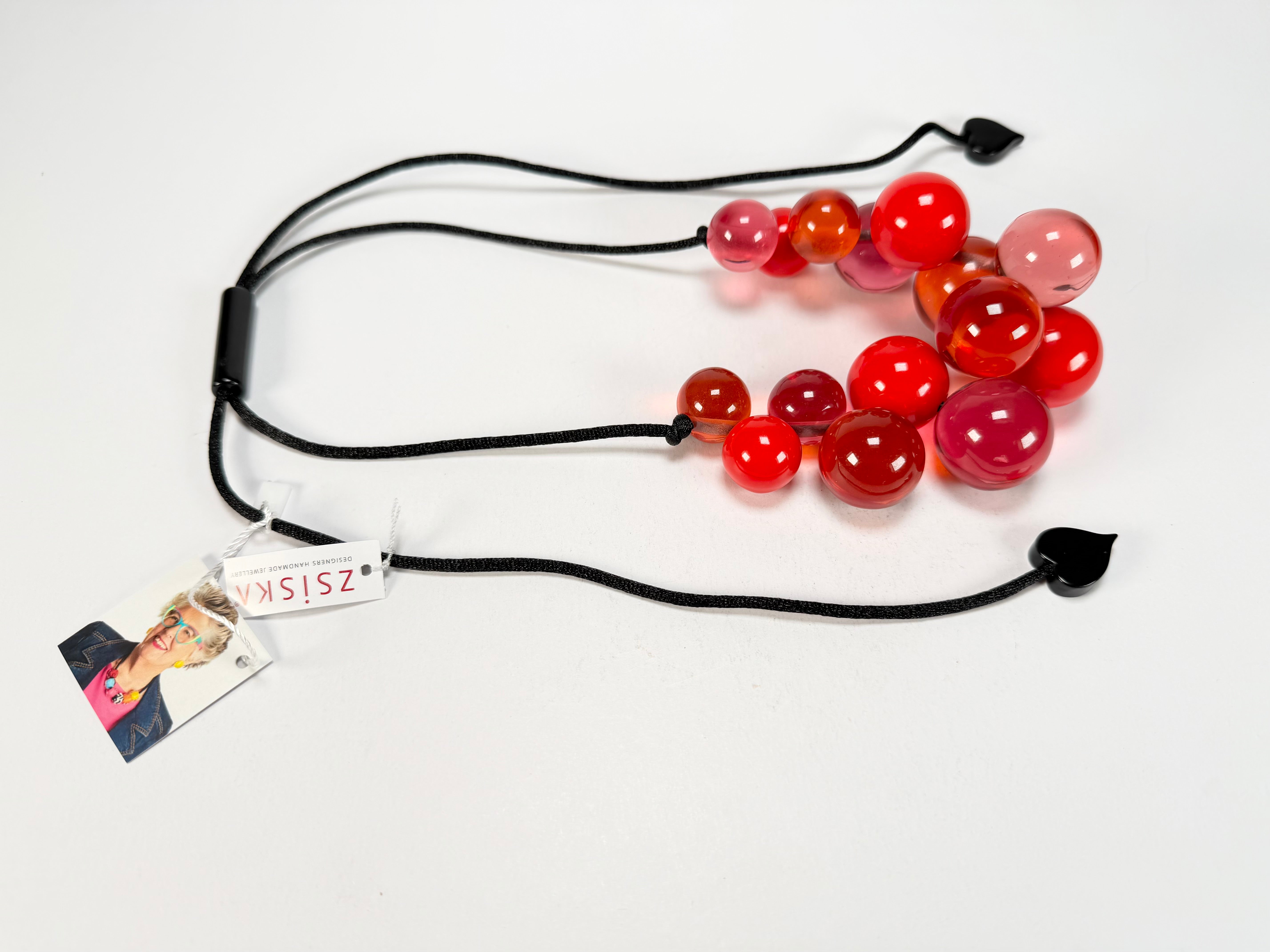 Zsiska - Baubles Red Mix Resin Necklace ( P230101BAU3Q15 )