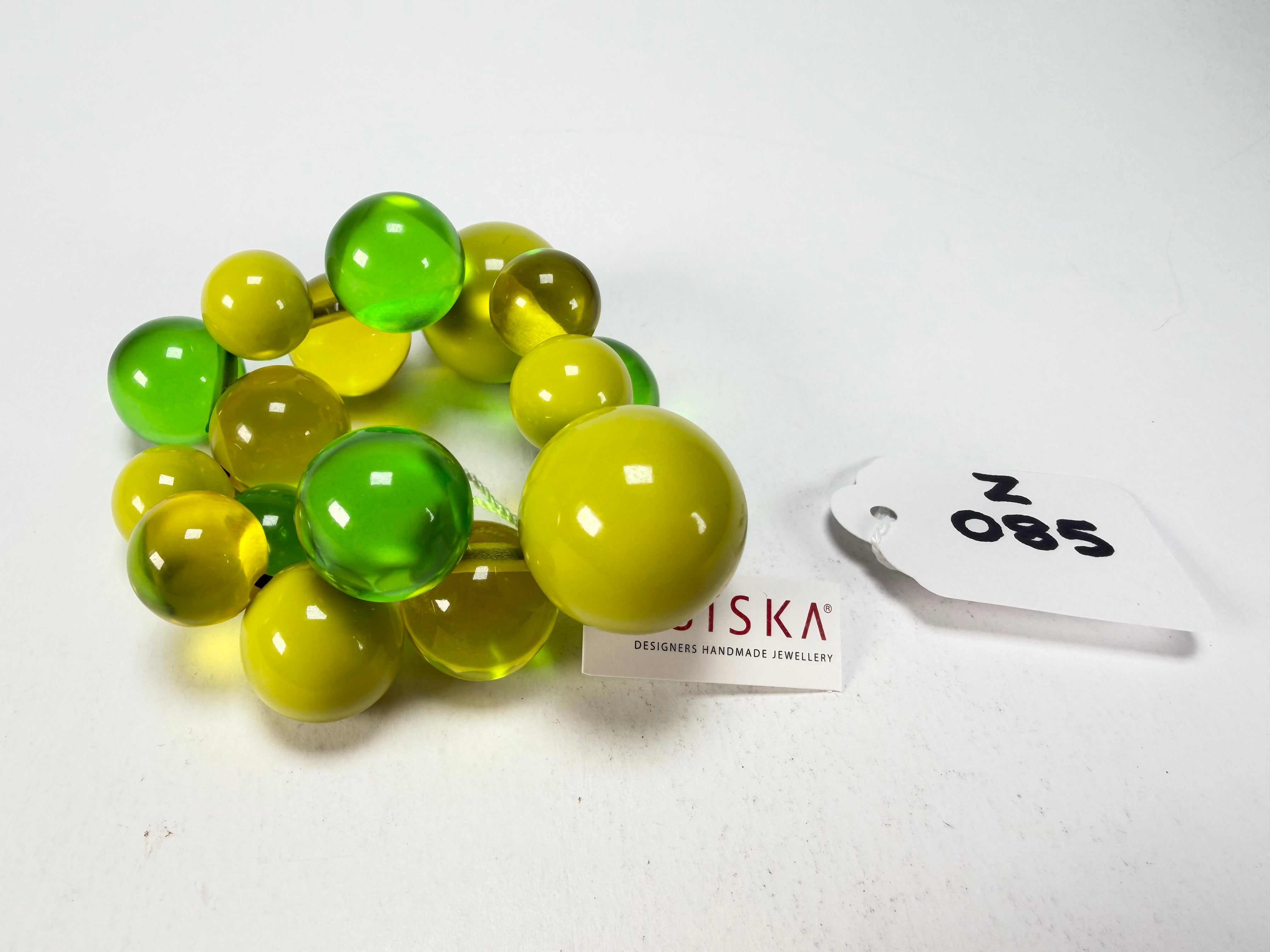 Zsiska - Baubles Yellow & Green Large Resin Bracelet ( P230301BAU2Q17L )