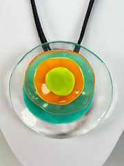 Zsiska - Flora "Prue Leith" Turquoise Single Bead Resin Necklace ( P070201FLO2Q00 )