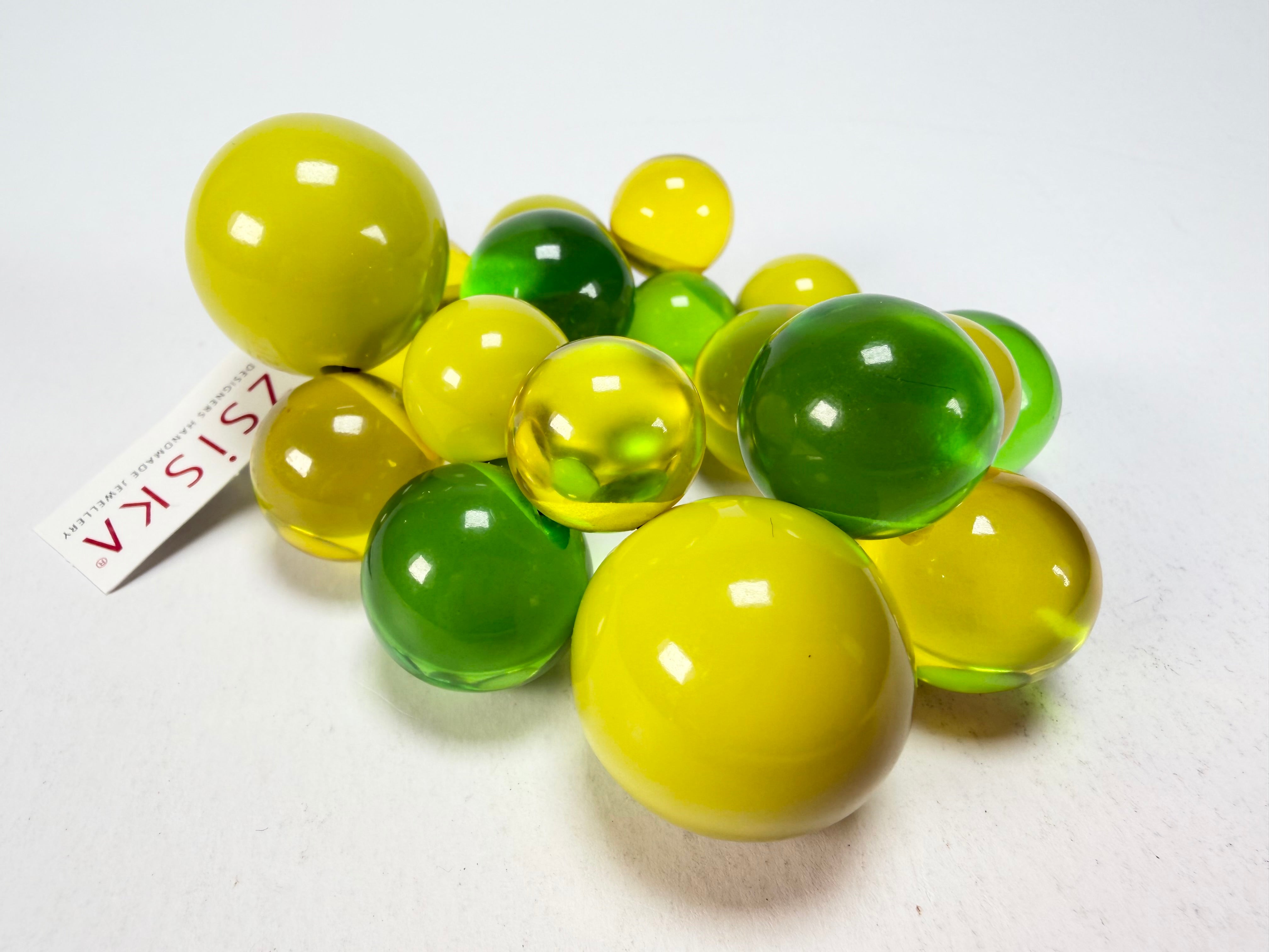 Zsiska - Baubles Yellow & Green Large Resin Bracelet ( P230301BAU2Q17L )