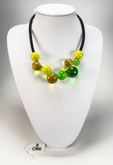 Zsiska - Baubles Yellow & Green 11 Bead Resin Necklace ( P230150BAU2Q11 )