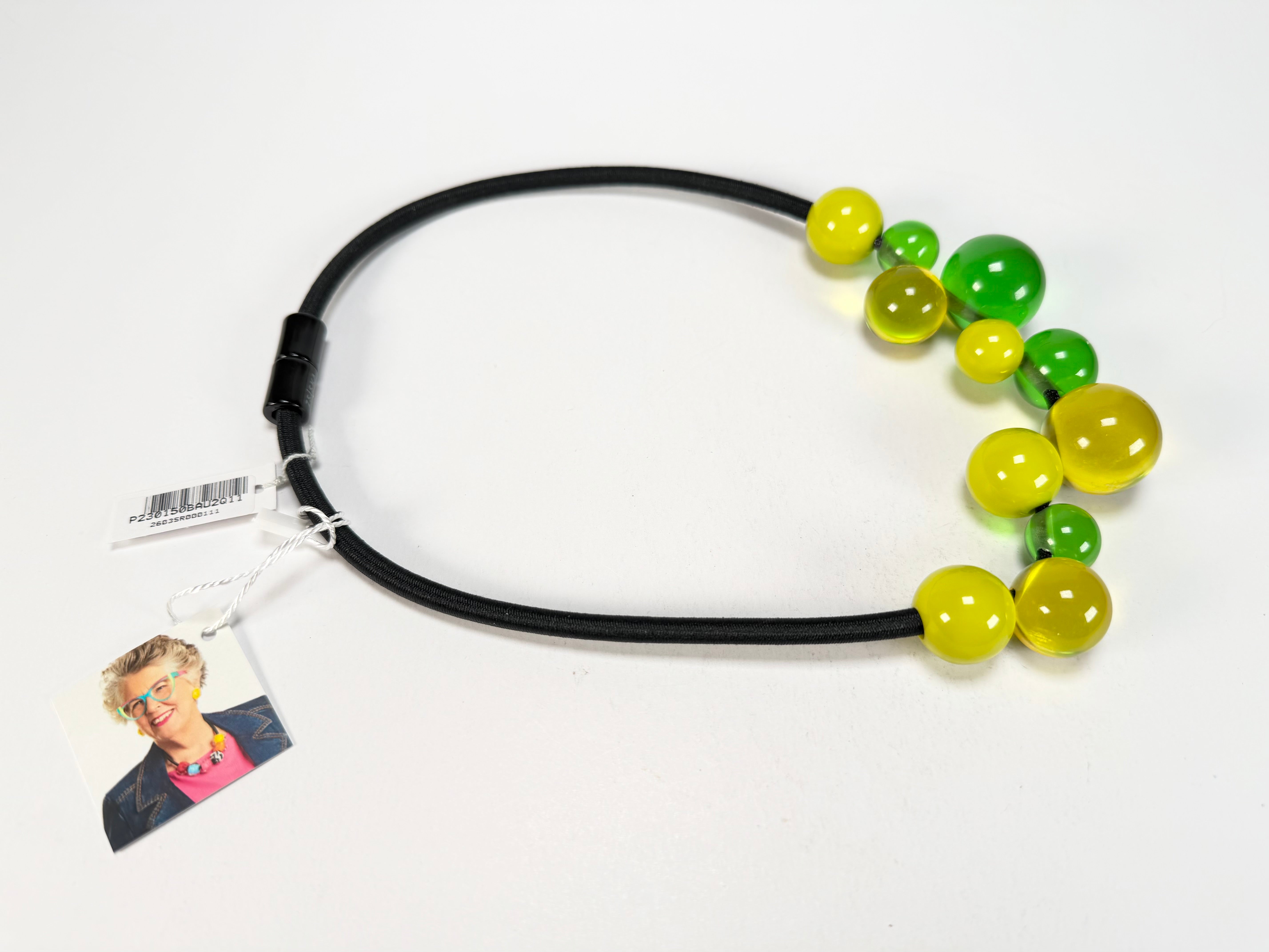 Zsiska - Baubles Yellow & Green 11 Bead Resin Necklace ( P230150BAU2Q11 )