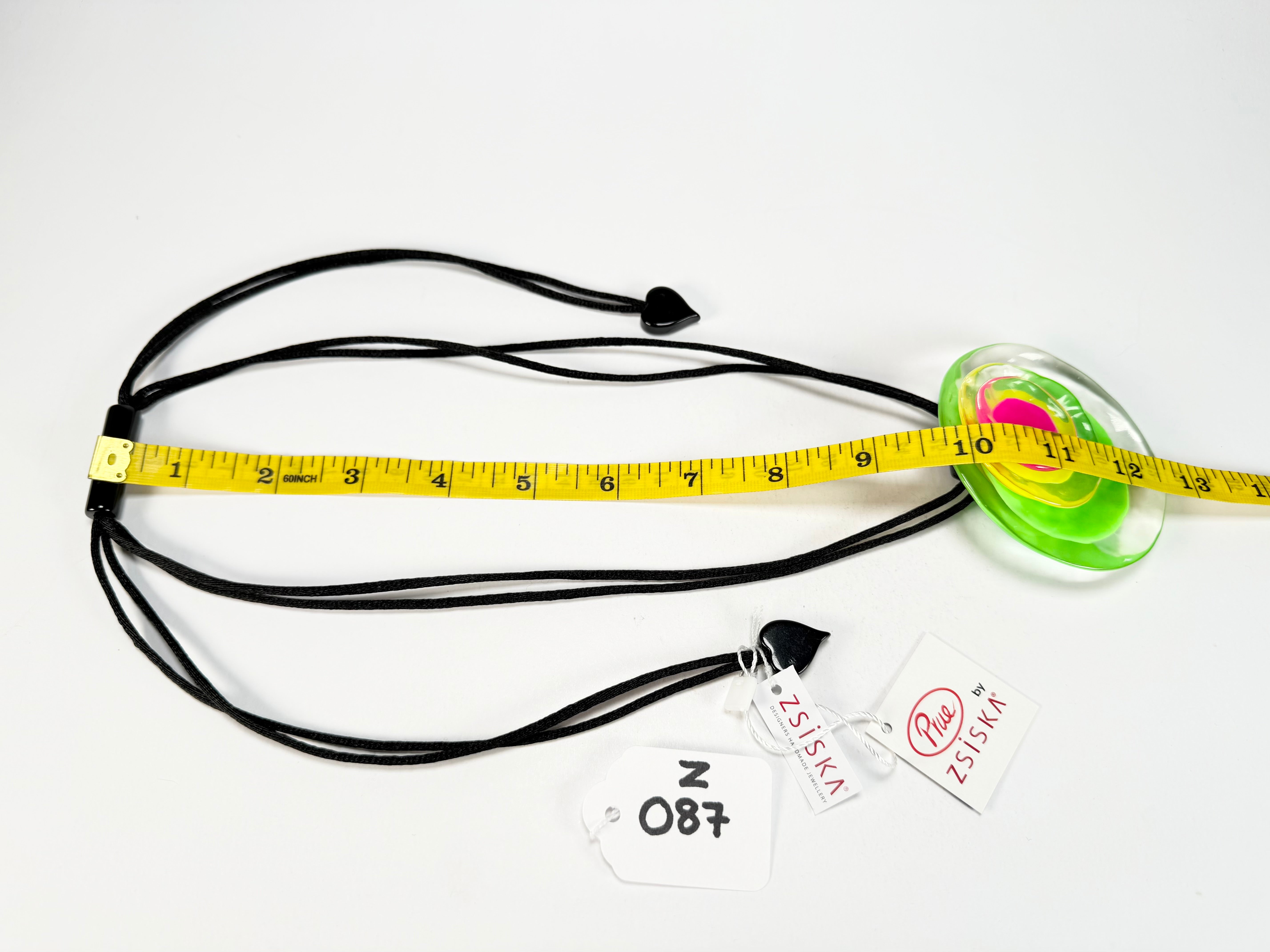 Zsiska - Flora "Prue Leith" Neon Green Single Bead Resin Necklace ( P070201FLO2Q00 )