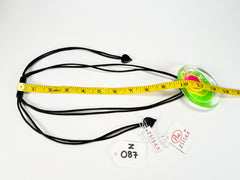 Zsiska - Flora "Prue Leith" Neon Green Single Bead Resin Necklace ( P070201FLO2Q00 )