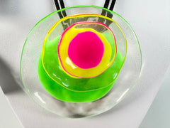 Zsiska - Flora "Prue Leith" Neon Green Single Bead Resin Necklace ( P070201FLO2Q00 )