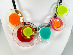 Zsiska - Flora "Prue Leith" Mix Colours 5 Bead Resin Necklace ( P070150MIXXQ05 )