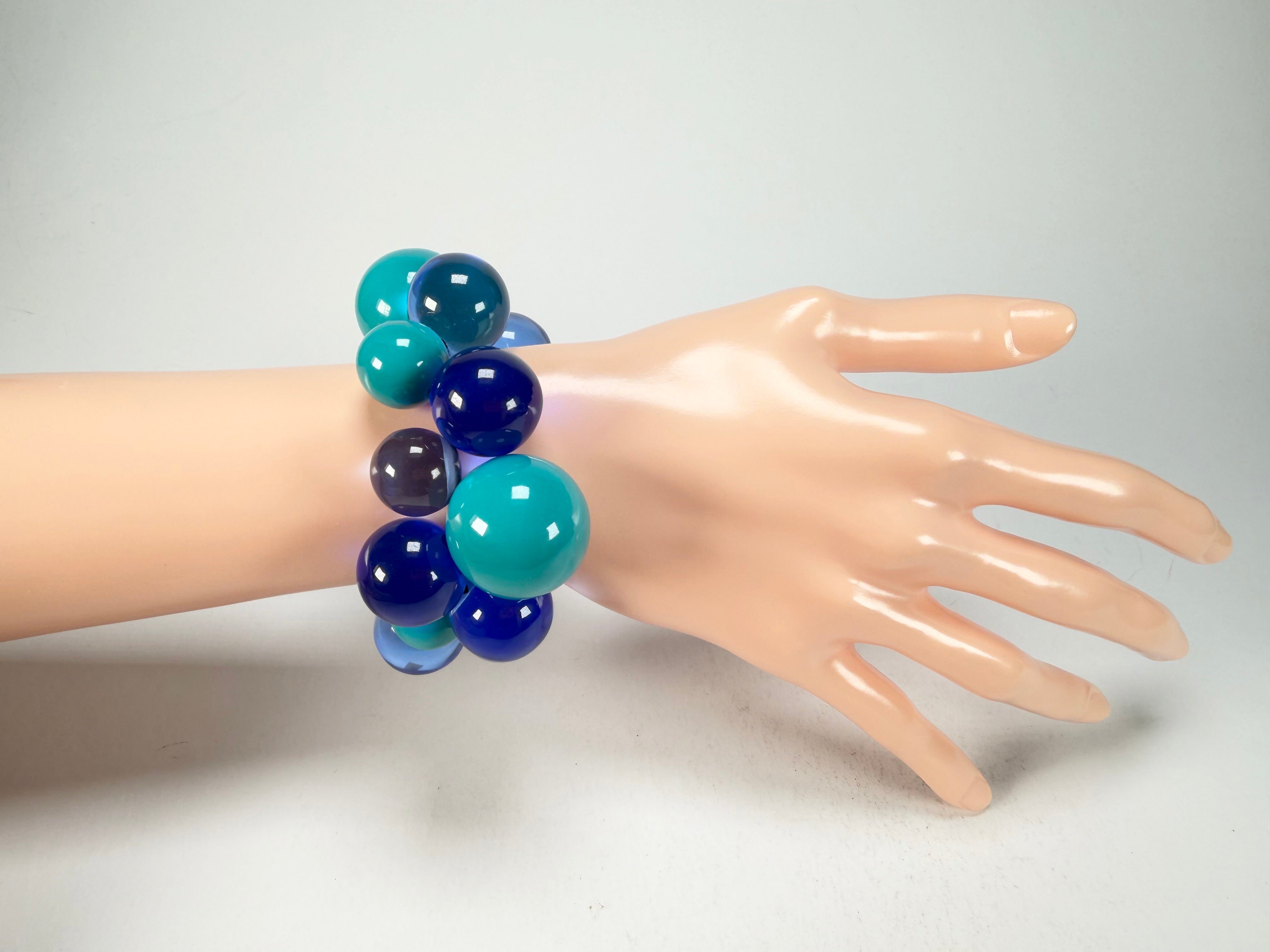 Zsiska - Baubles Blue & Turquoise Large Resin Bracelet ( P230301BAU1Q0L )