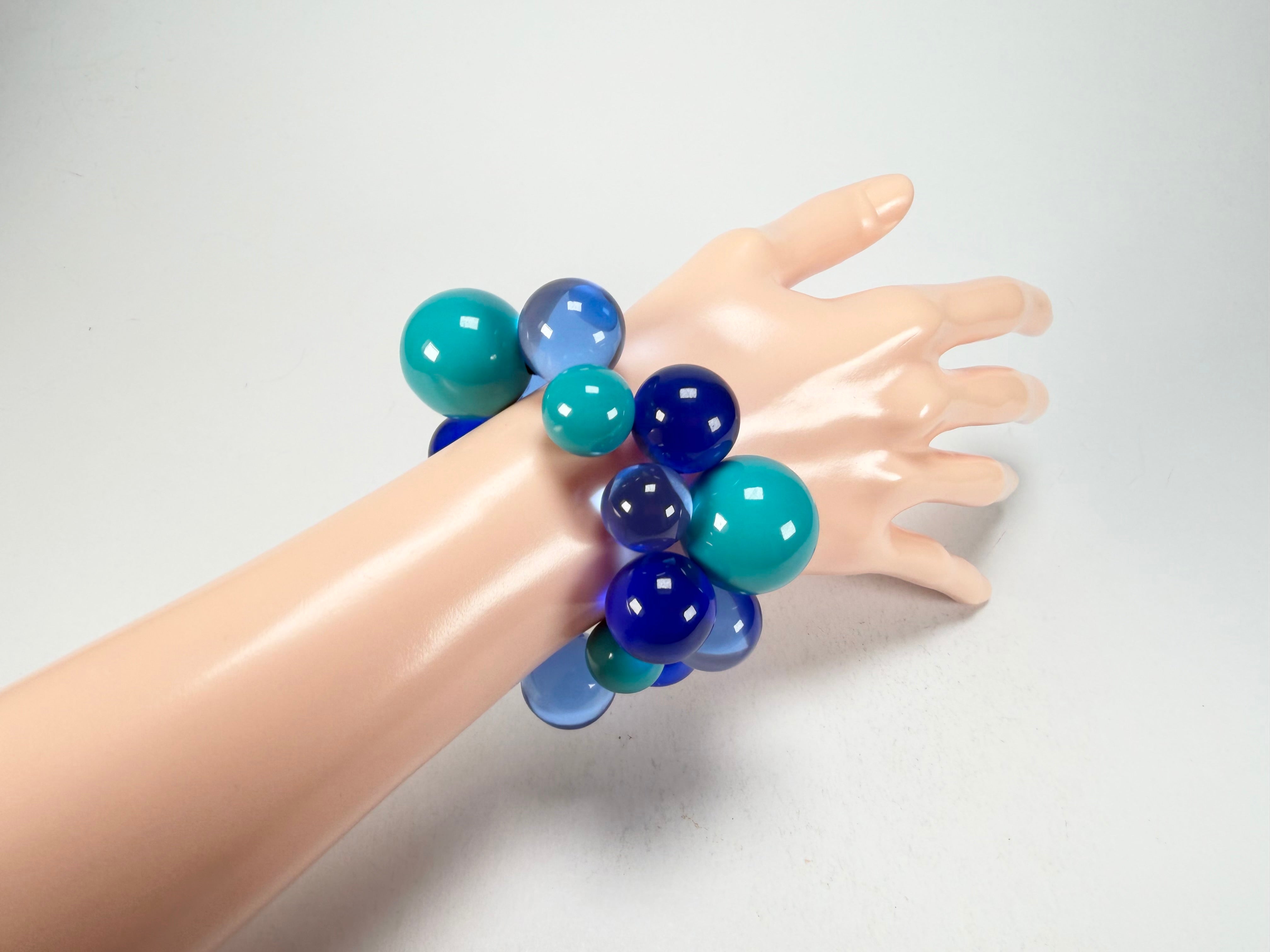 Zsiska - Baubles Blue & Turquoise Large Resin Bracelet ( P230301BAU1Q0L )