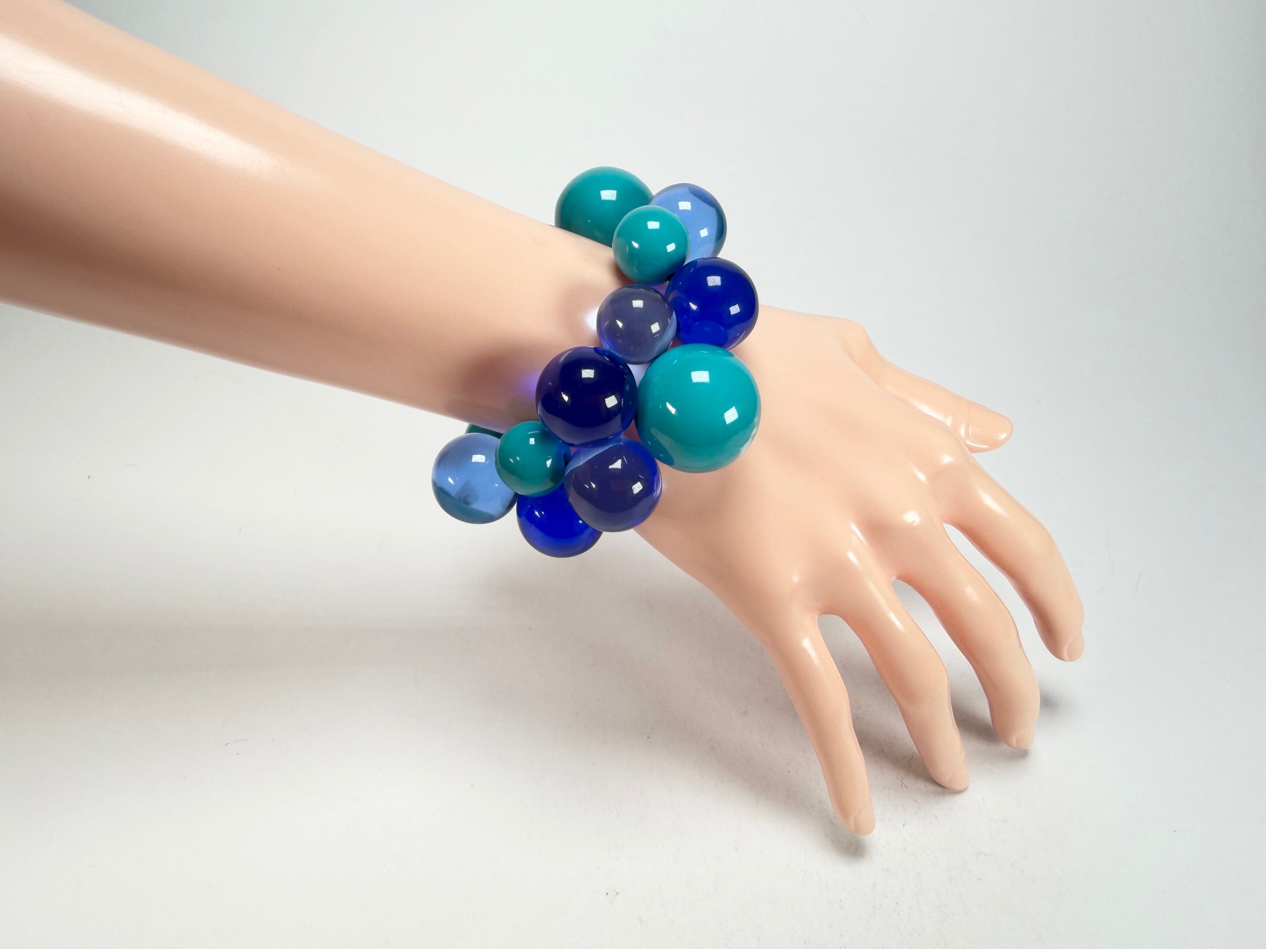 Zsiska - Baubles Blue & Turquoise Large Resin Bracelet ( P230301BAU1Q0L )