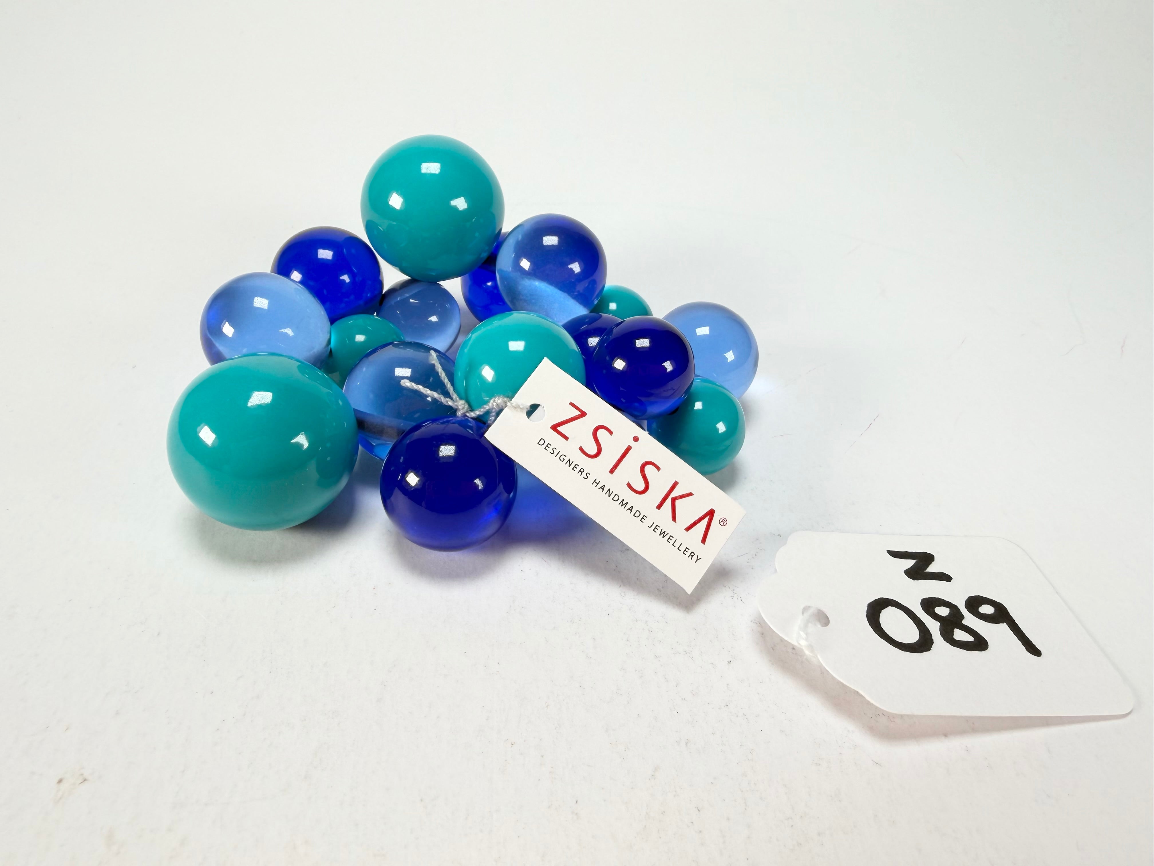 Zsiska - Baubles Blue & Turquoise Large Resin Bracelet ( P230301BAU1Q0L )