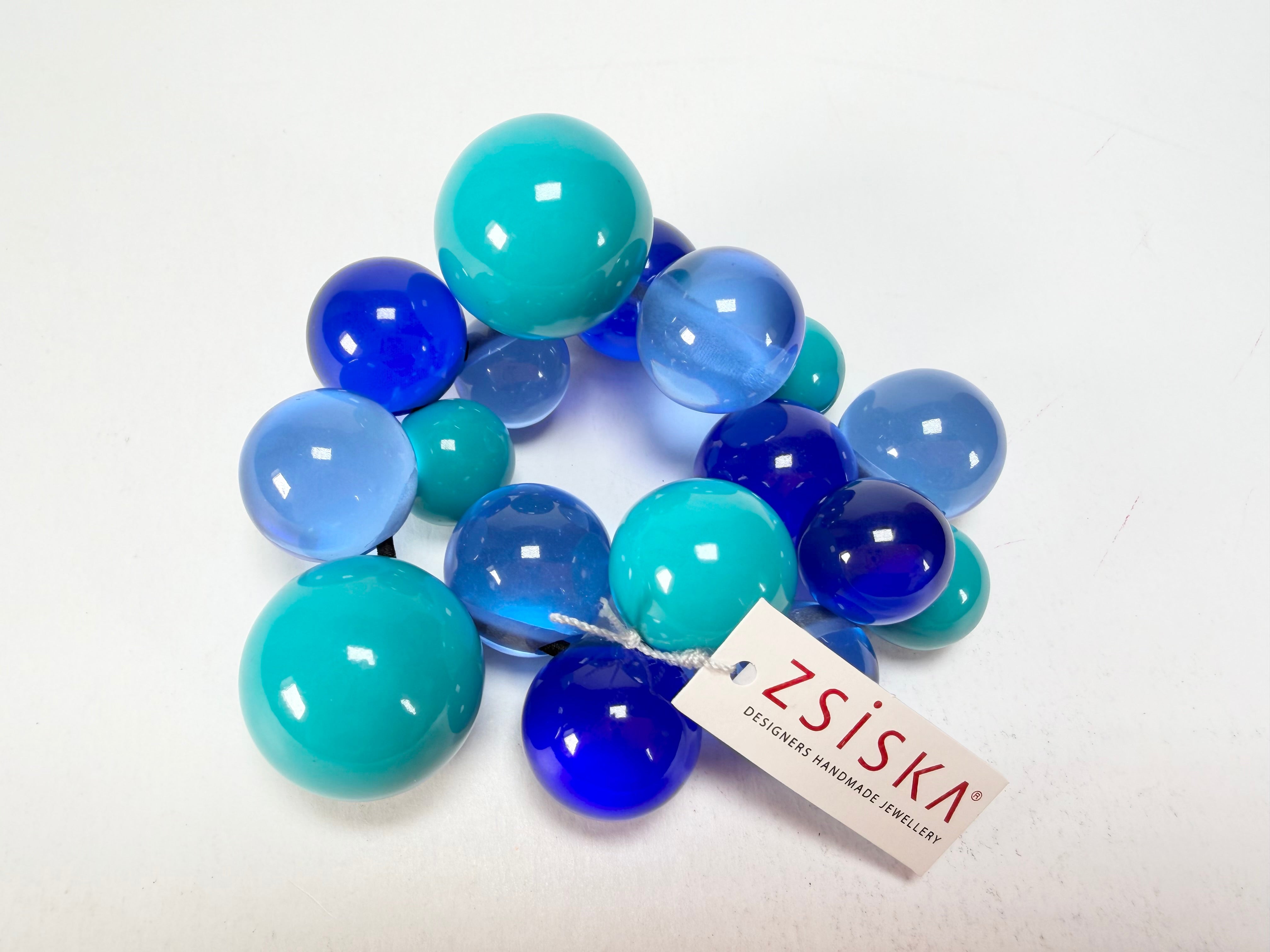 Zsiska - Baubles Blue & Turquoise Large Resin Bracelet ( P230301BAU1Q0L )