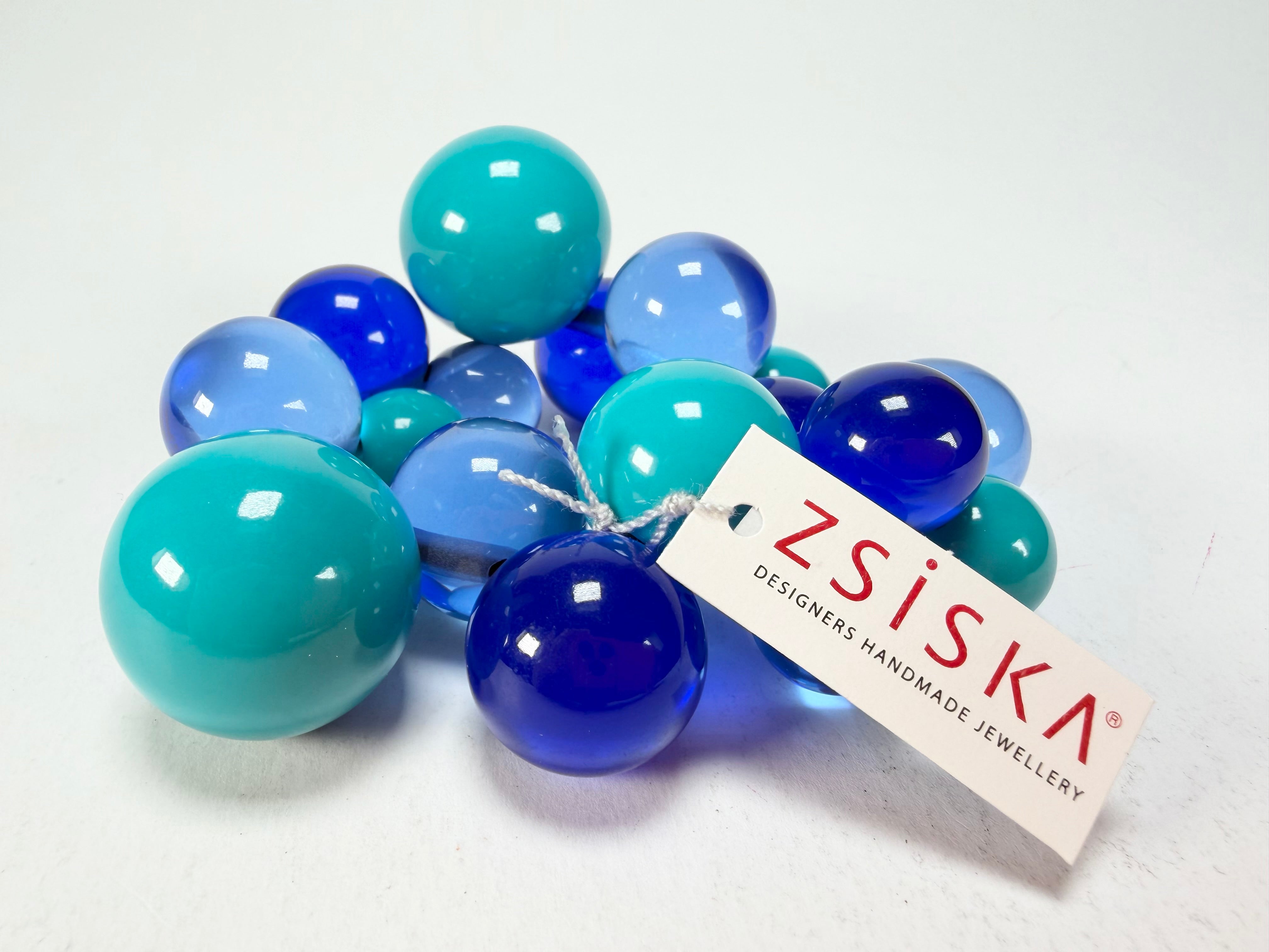 Zsiska - Baubles Blue & Turquoise Large Resin Bracelet ( P230301BAU1Q0L )