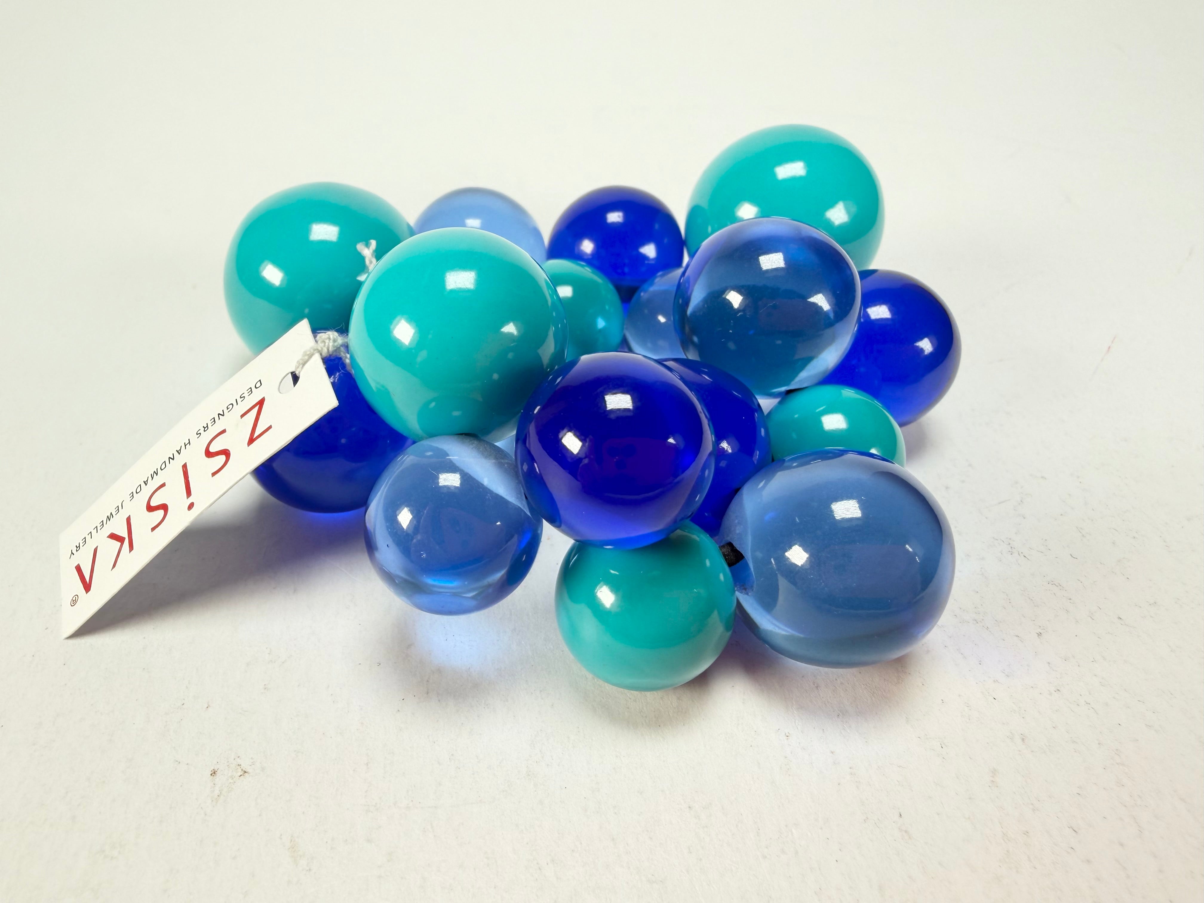 Zsiska - Baubles Blue & Turquoise Large Resin Bracelet ( P230301BAU1Q0L )