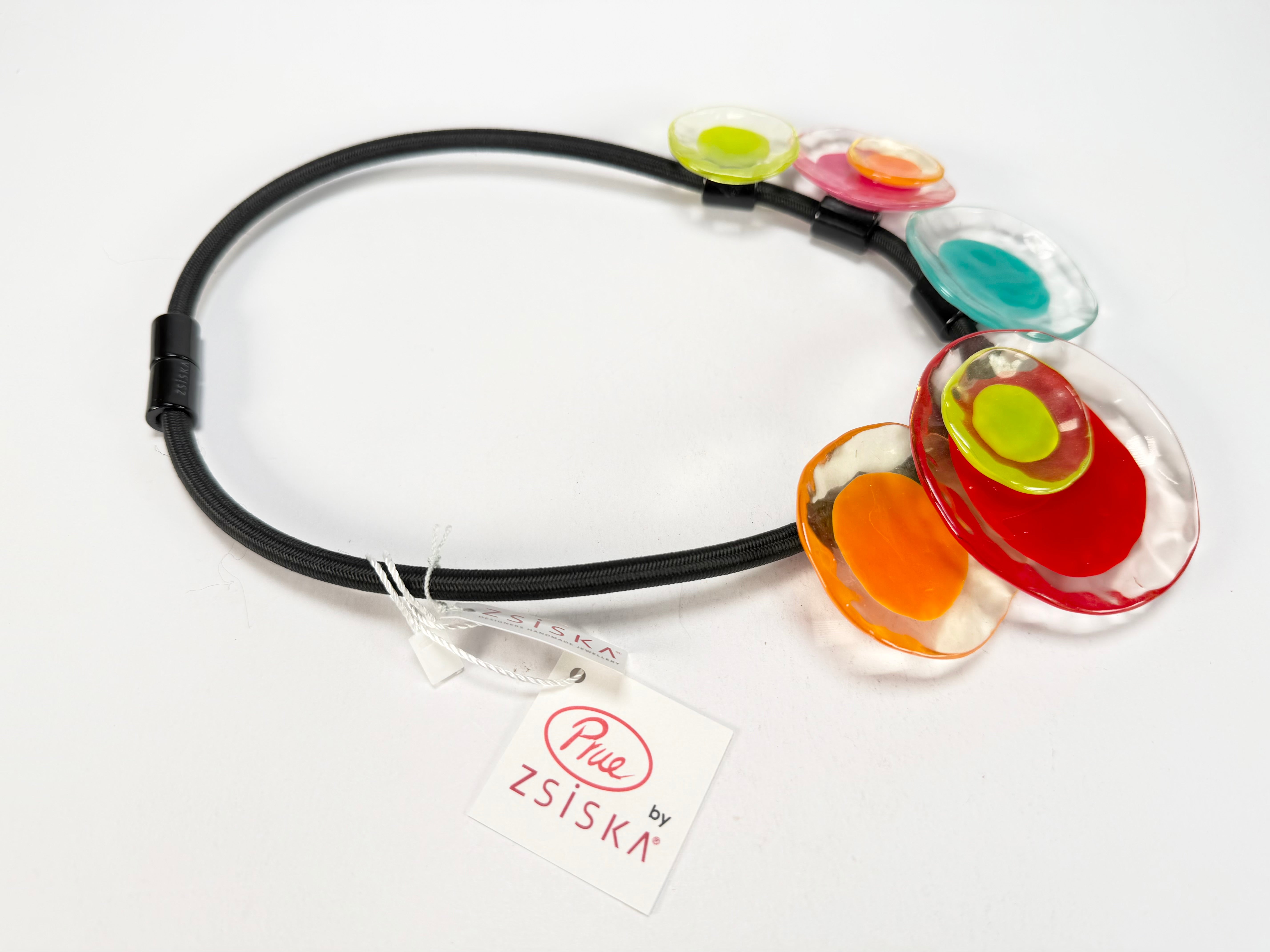 Zsiska - Flora "Prue Leith" Mix Colours 5 Bead Resin Necklace ( P070150MIXXQ05 )