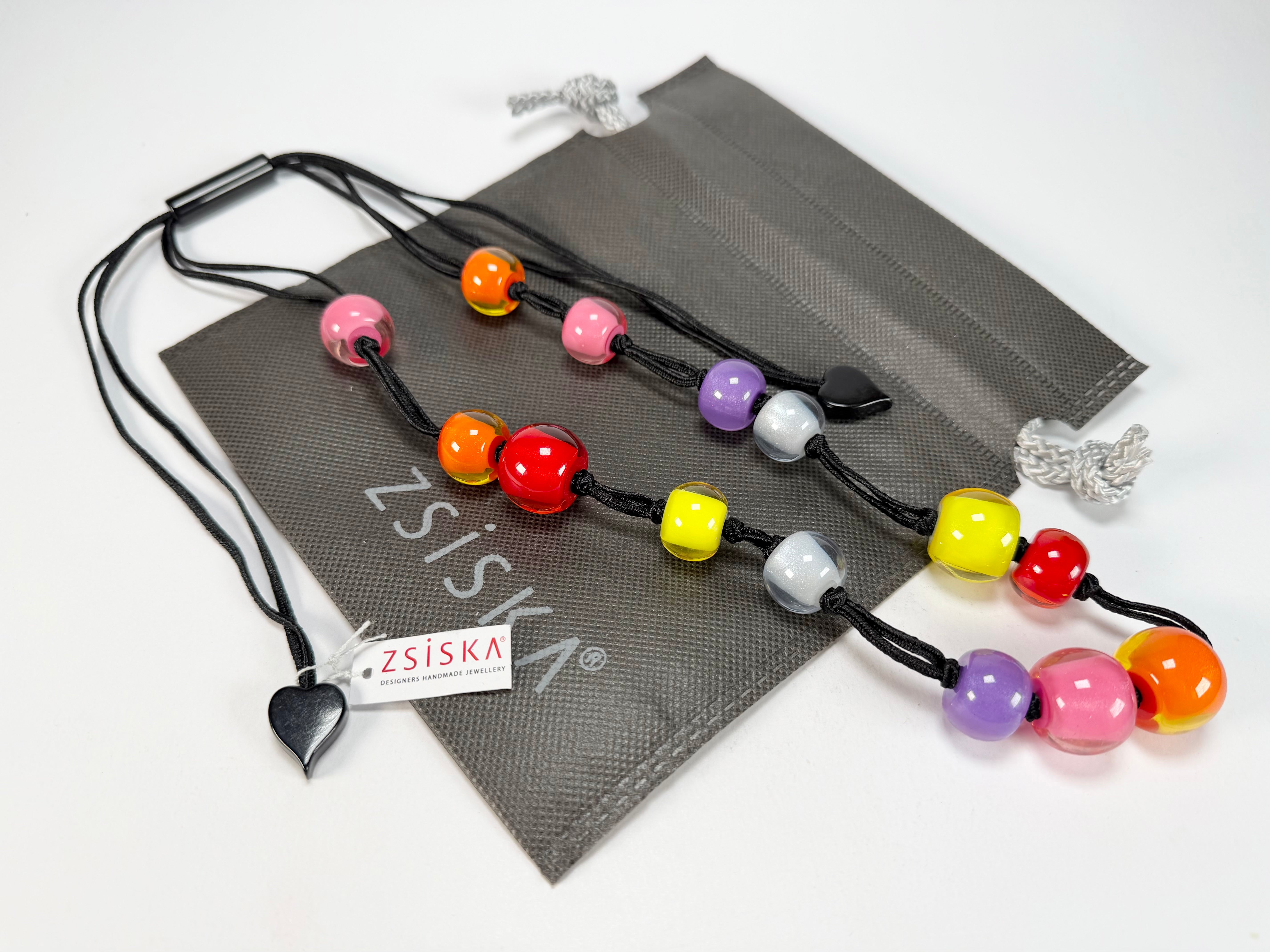 Zsiska - Colourful Beads 14 Medium Bead Spectrum Resin Necklace ( 40101440400Q14 )