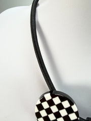 Zsiska - Checkmate "Prue Leith" Sapphire & Turquoise 3 Bead Resin Necklace ( P220150BLTUQ03 )