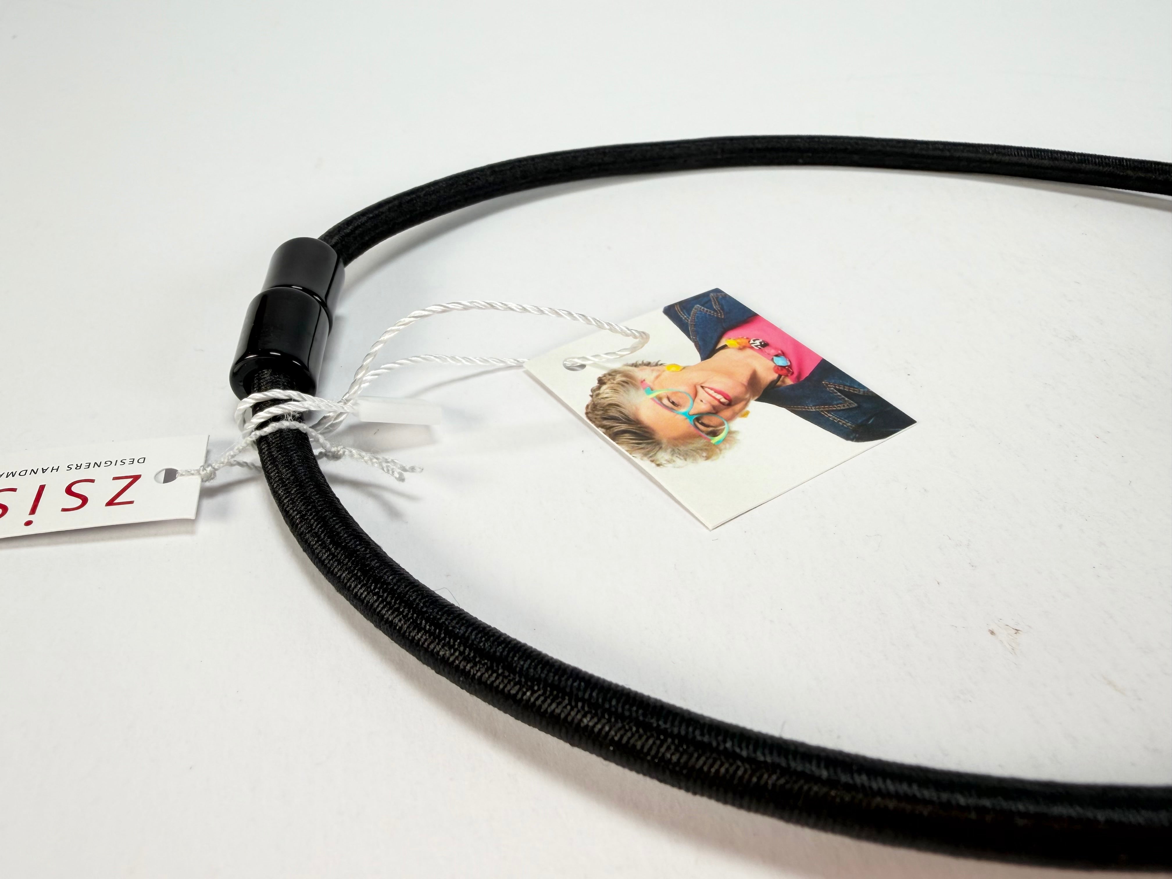 Zsiska - Checkmate "Prue Leith" Sapphire & Turquoise 3 Bead Resin Necklace ( P220150BLTUQ03 )