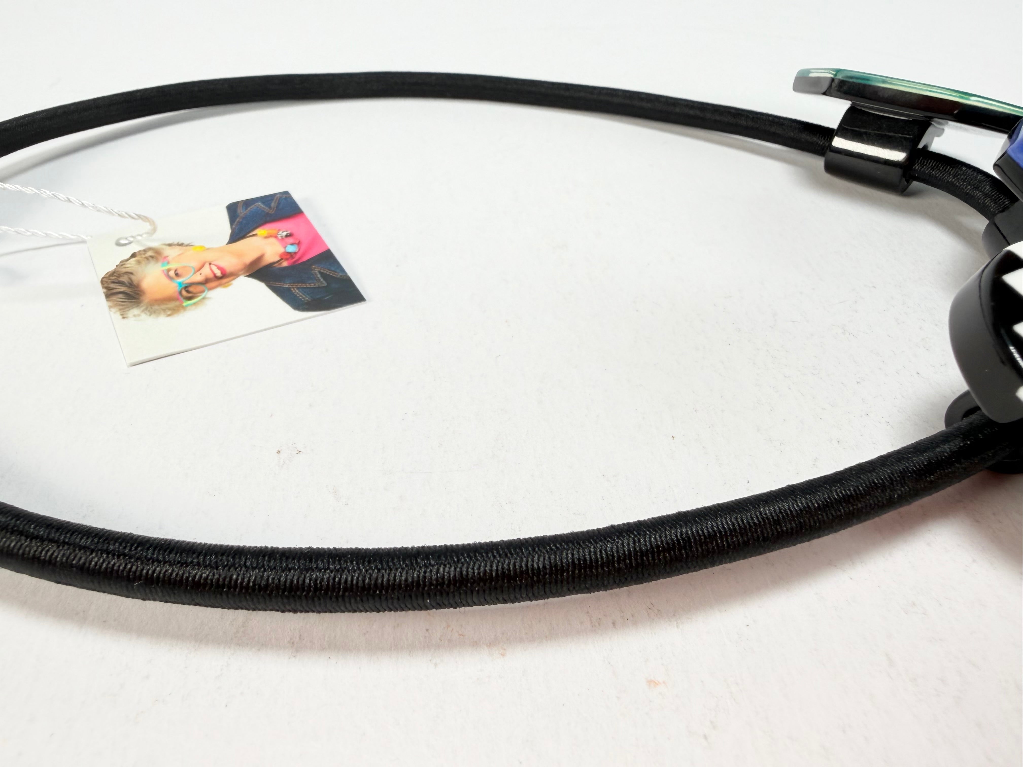 Zsiska - Checkmate "Prue Leith" Sapphire & Turquoise 3 Bead Resin Necklace ( P220150BLTUQ03 )