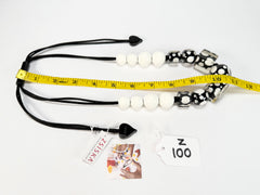 Zsiska - Itsy Bitsy Black & White Resin Necklace ( 9410101BLWHQ15 )