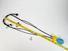 Zsiska - Rock Candy Yellow & Turquoise 2 Bead Resin Necklace ( P210201ROC3Q00 )