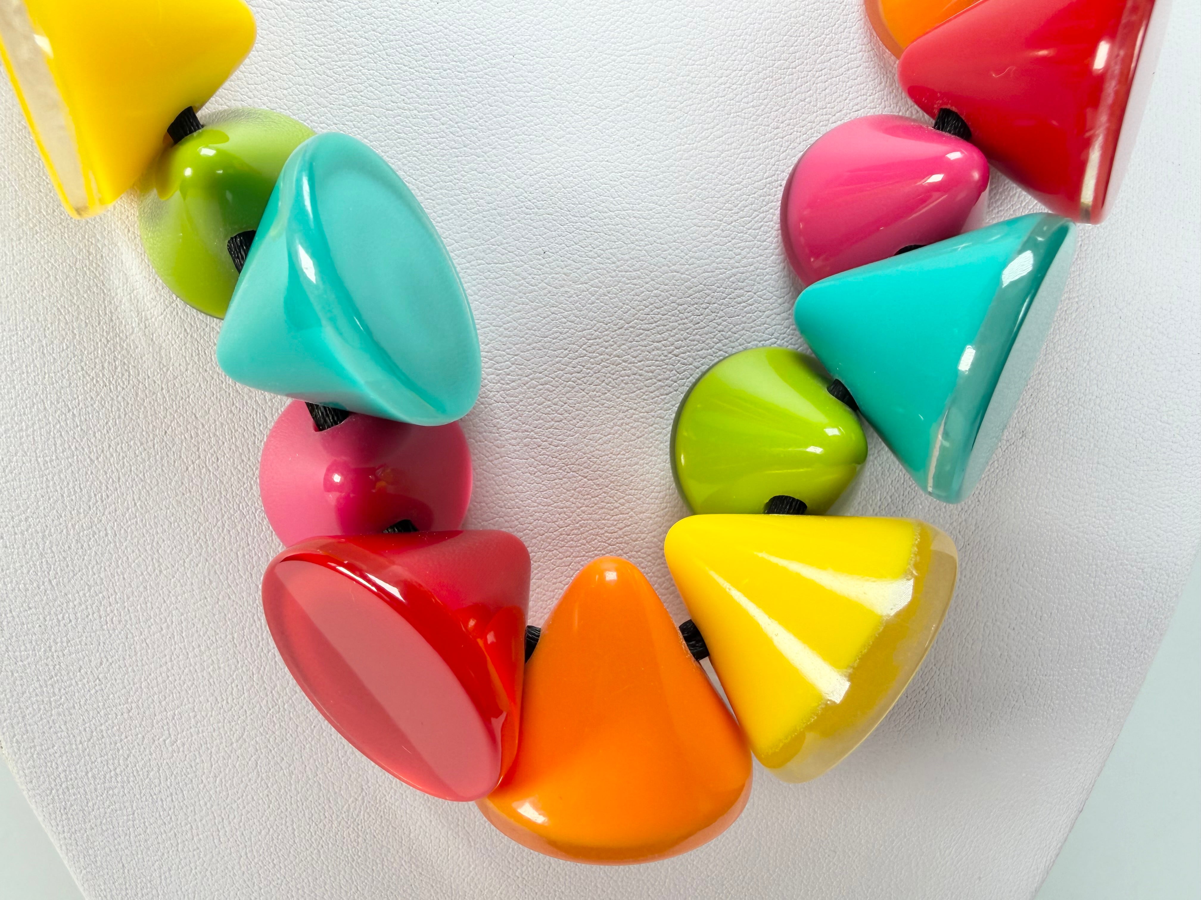 Zsiska - Joy 17 Bead Colourful Combination Resin Necklace ( P150101JOY1Q17 )