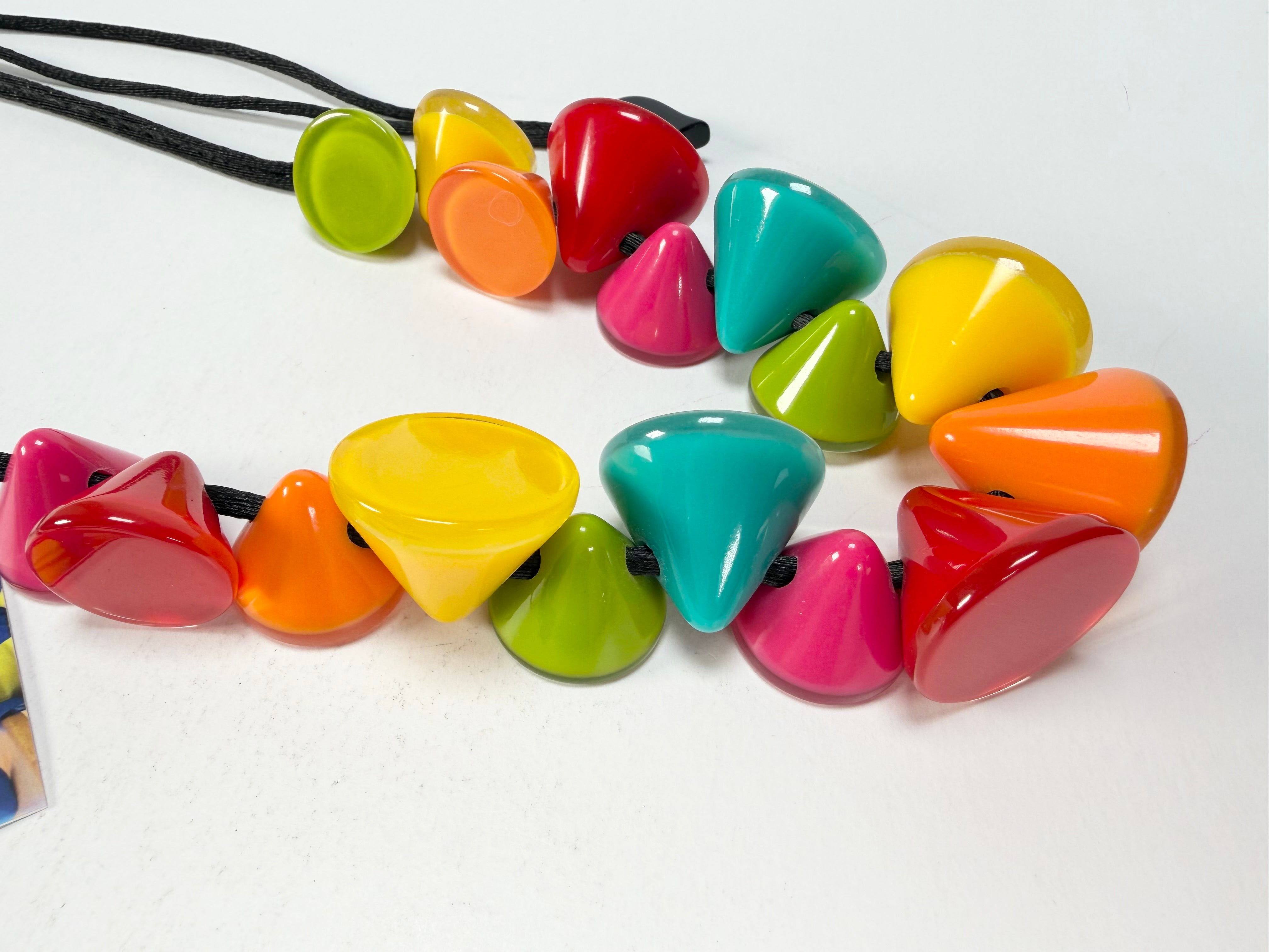 Zsiska - Joy 17 Bead Colourful Combination Resin Necklace ( P150101JOY1Q17 )