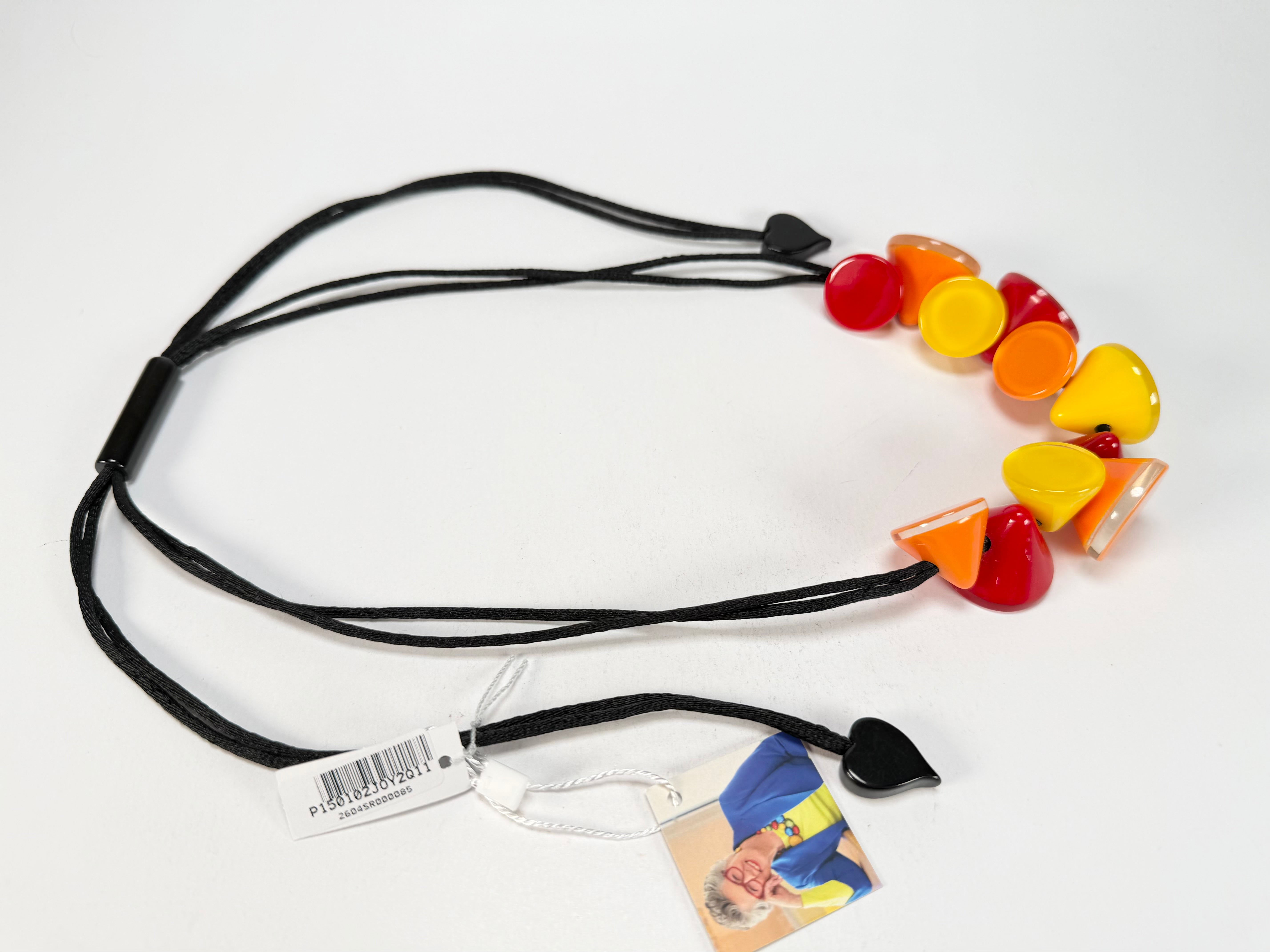 Zsiska - Joy 11 Bead Warm Colours Resin Necklace ( P150102JOY2Q11 )