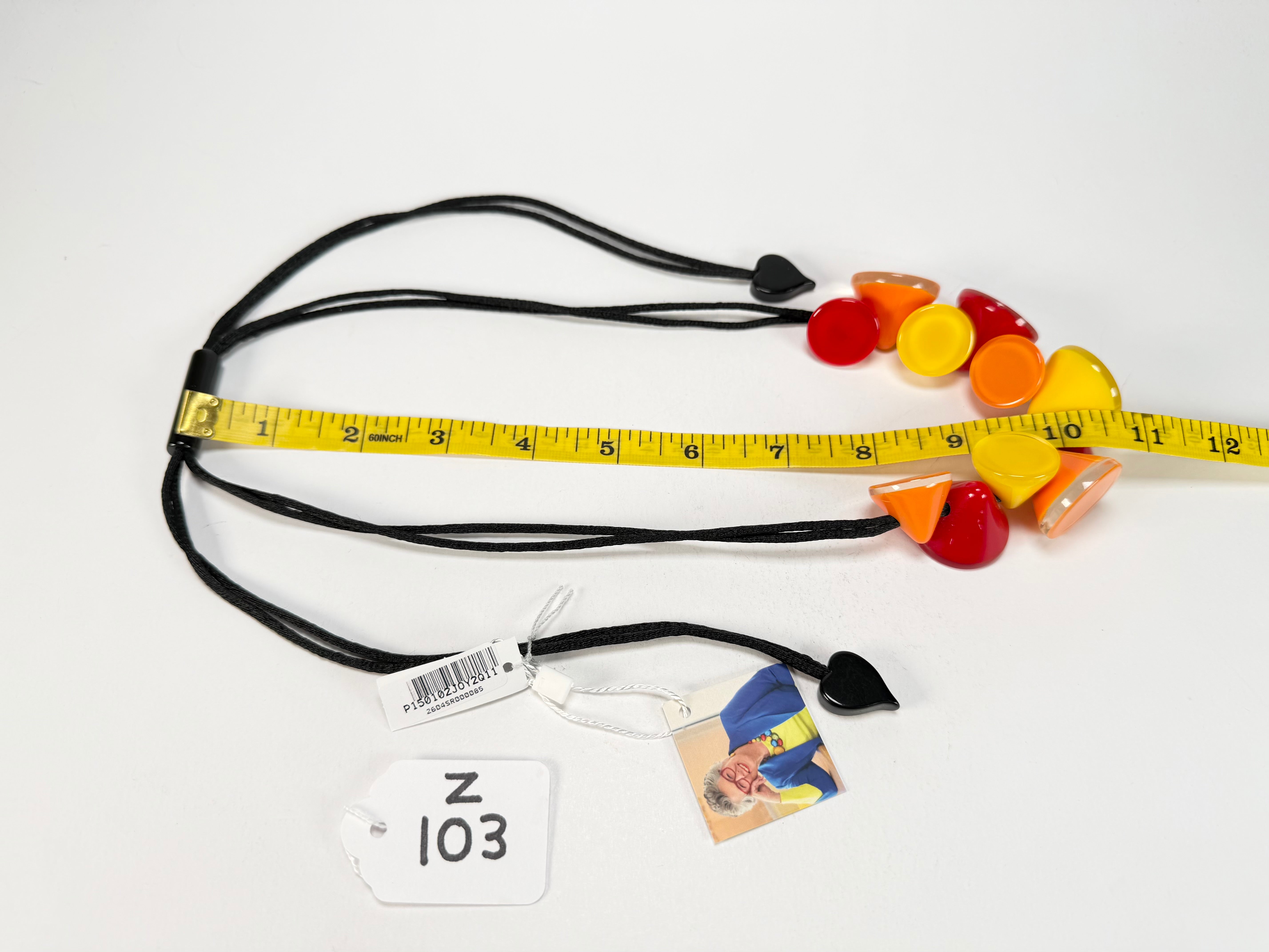 Zsiska - Joy 11 Bead Warm Colours Resin Necklace ( P150102JOY2Q11 )