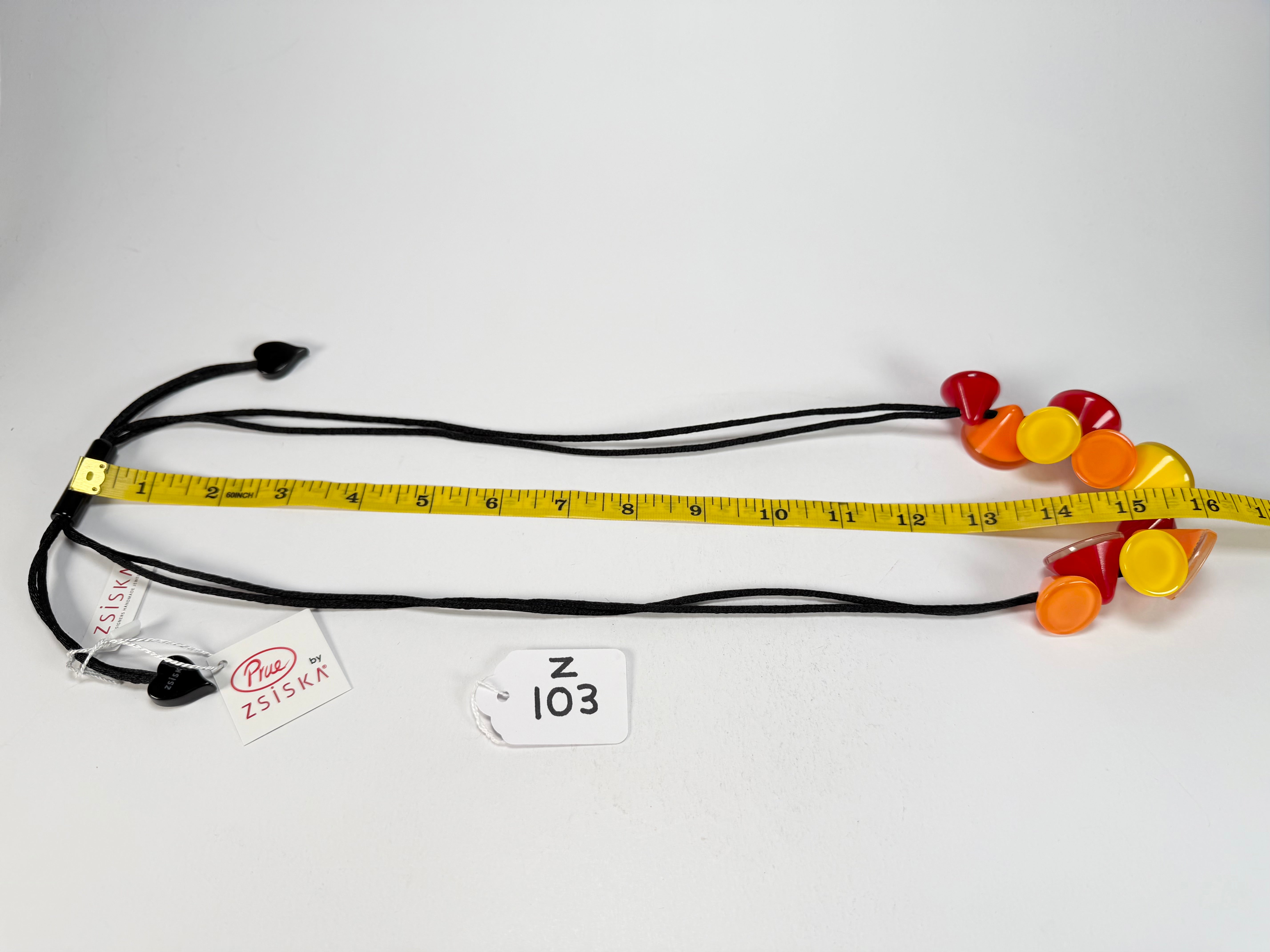 Zsiska - Joy 11 Bead Warm Colours Resin Necklace ( P150102JOY2Q11 )