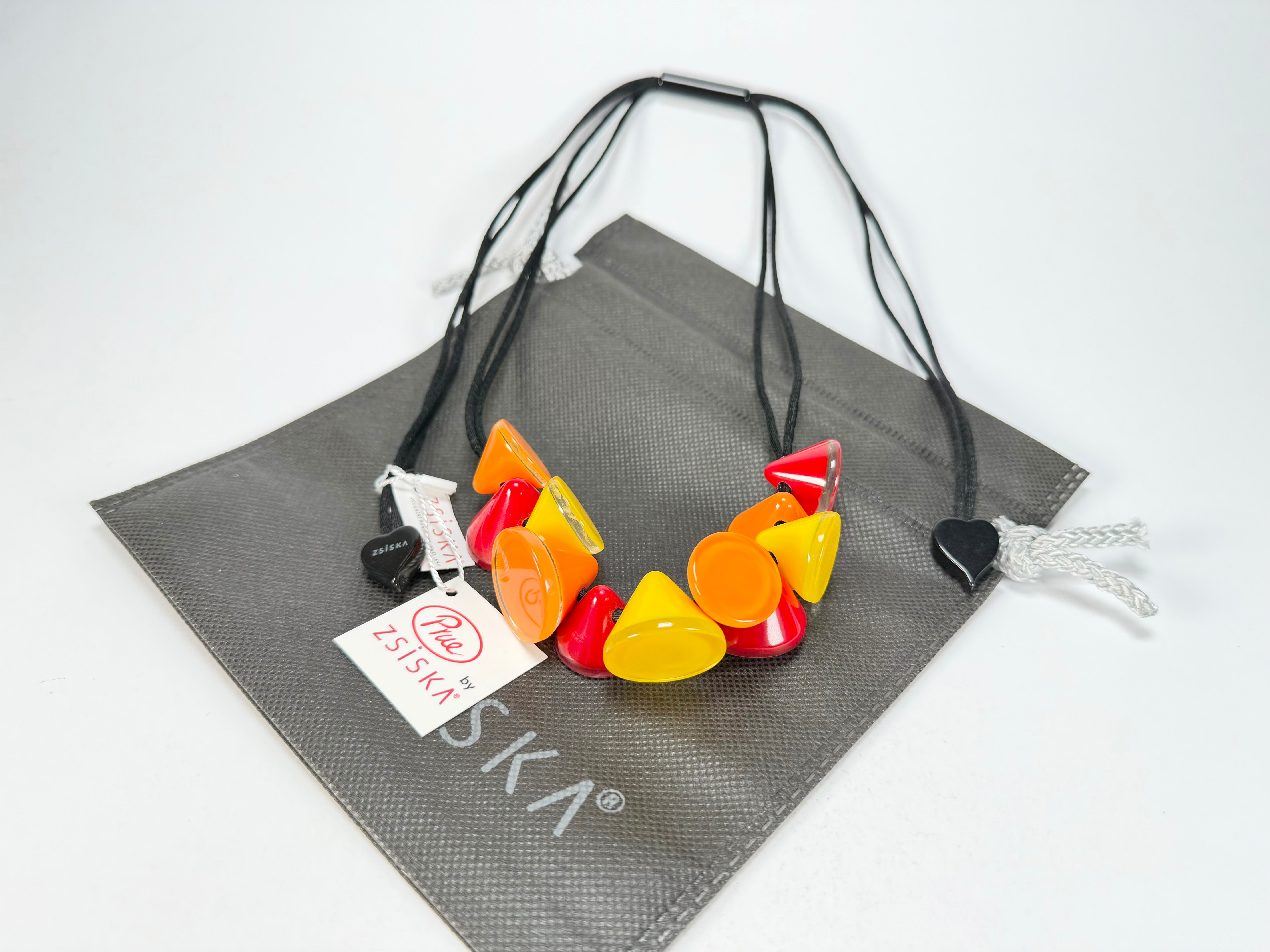 Zsiska - Joy 11 Bead Warm Colours Resin Necklace ( P150102JOY2Q11 )