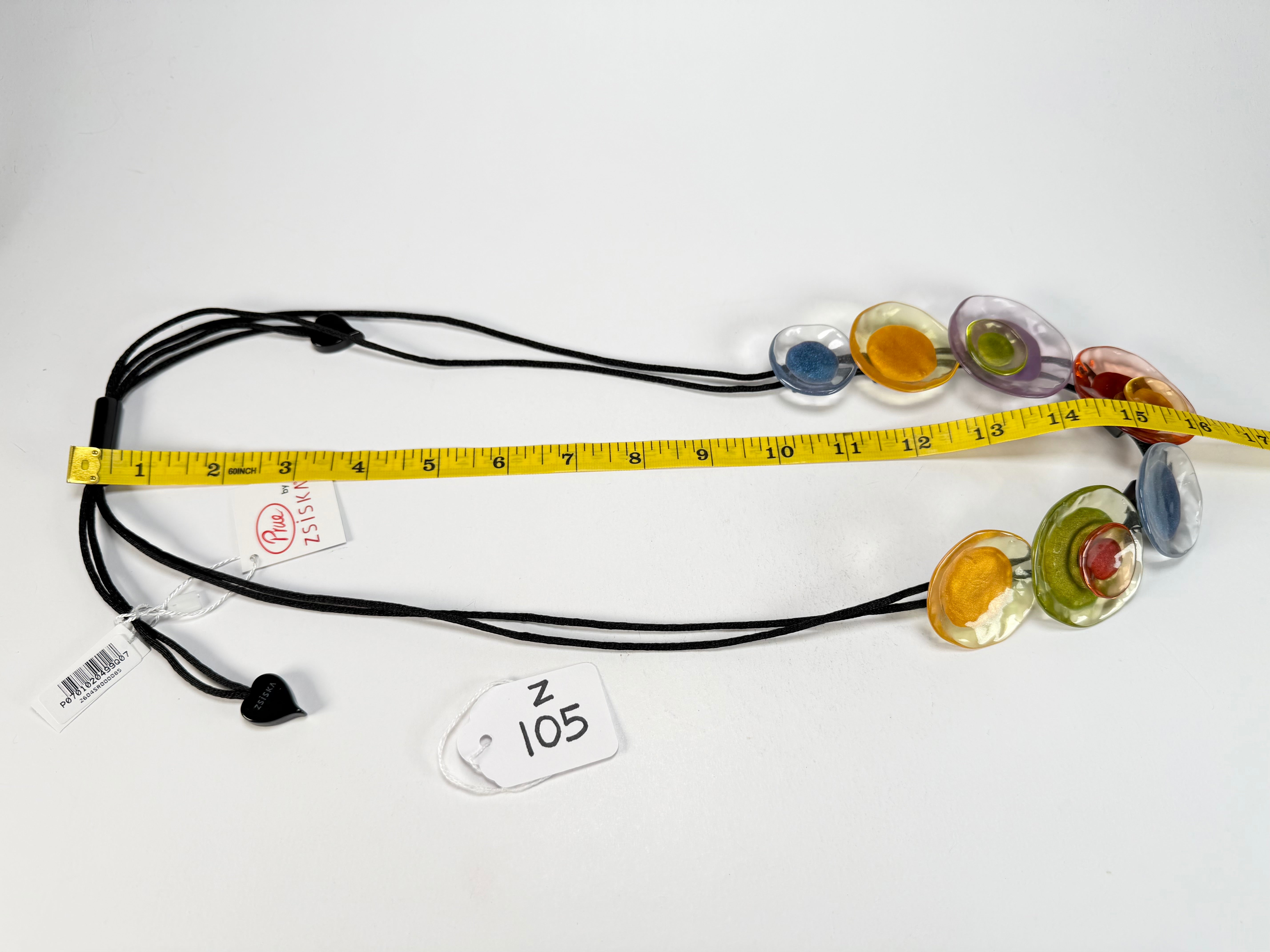 Zsiska - Flora "Prue Leith" Winter Spectrum 7 Bead Resin Necklace ( P0701020499Q07 )
