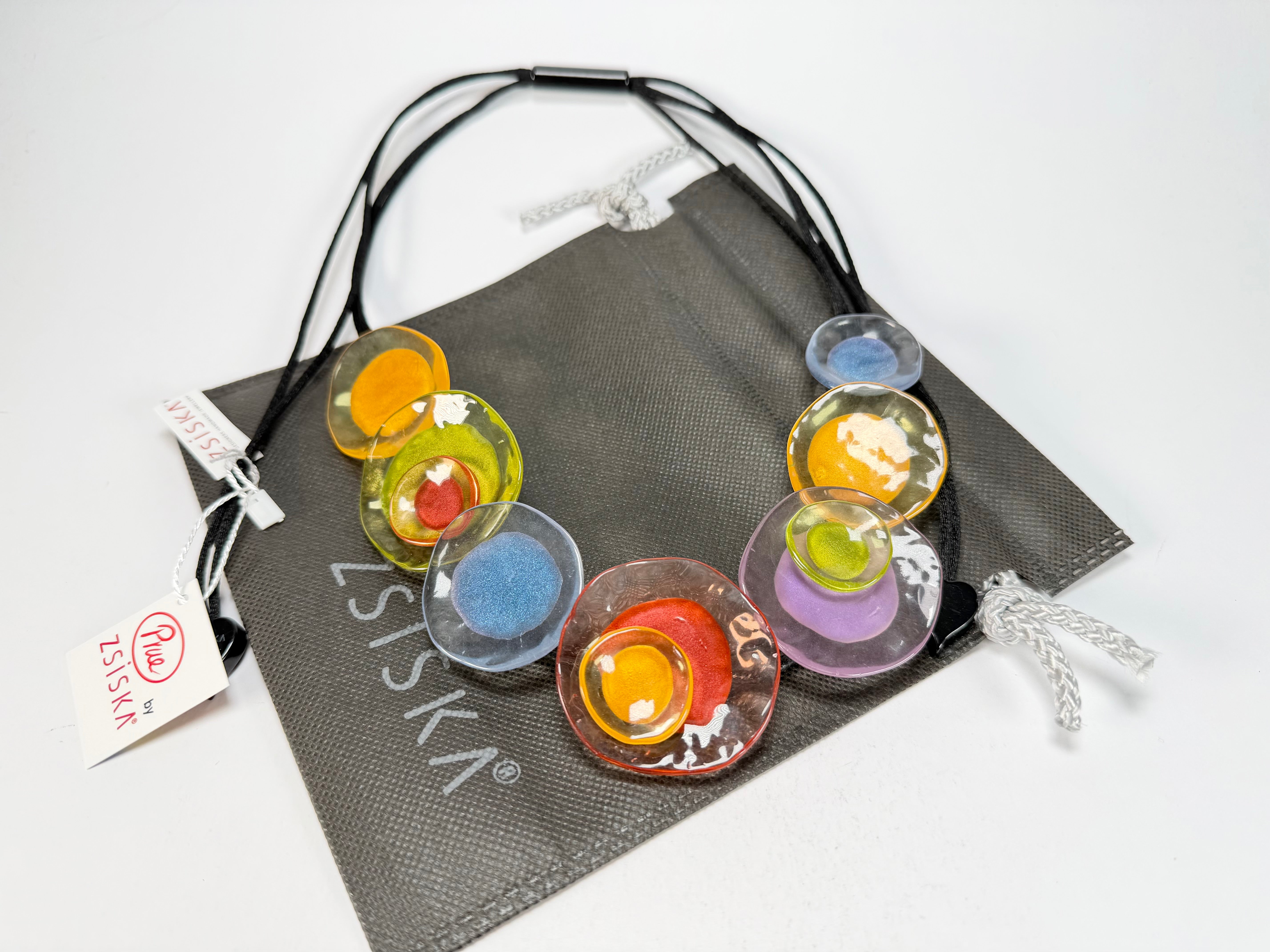 Zsiska - Flora "Prue Leith" Winter Spectrum 7 Bead Resin Necklace ( P0701020499Q07 )
