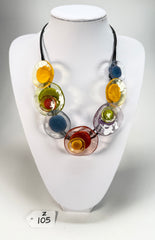 Zsiska - Flora "Prue Leith" Winter Spectrum 7 Bead Resin Necklace ( P0701020499Q07 )