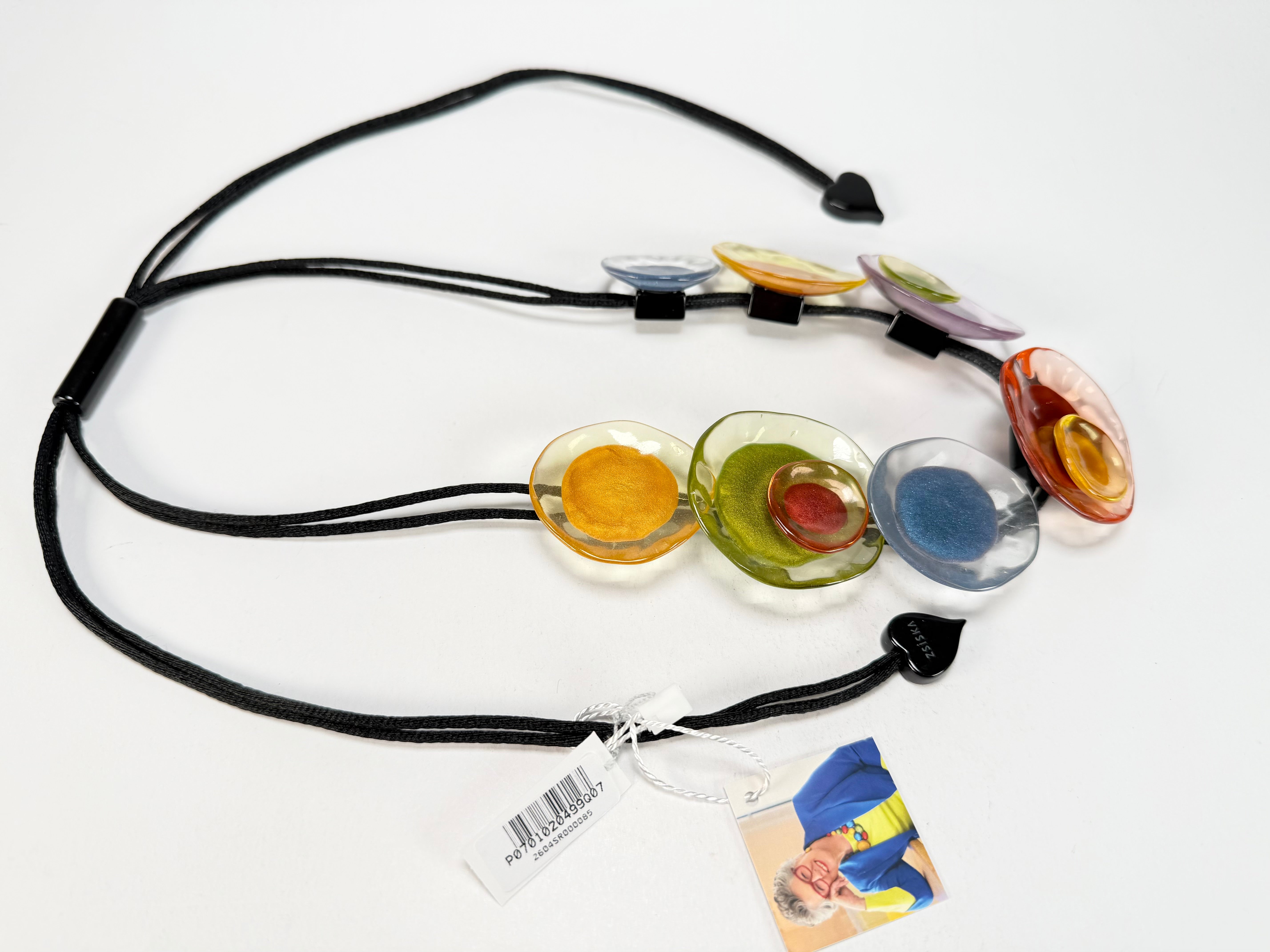 Zsiska - Flora "Prue Leith" Winter Spectrum 7 Bead Resin Necklace ( P0701020499Q07 )
