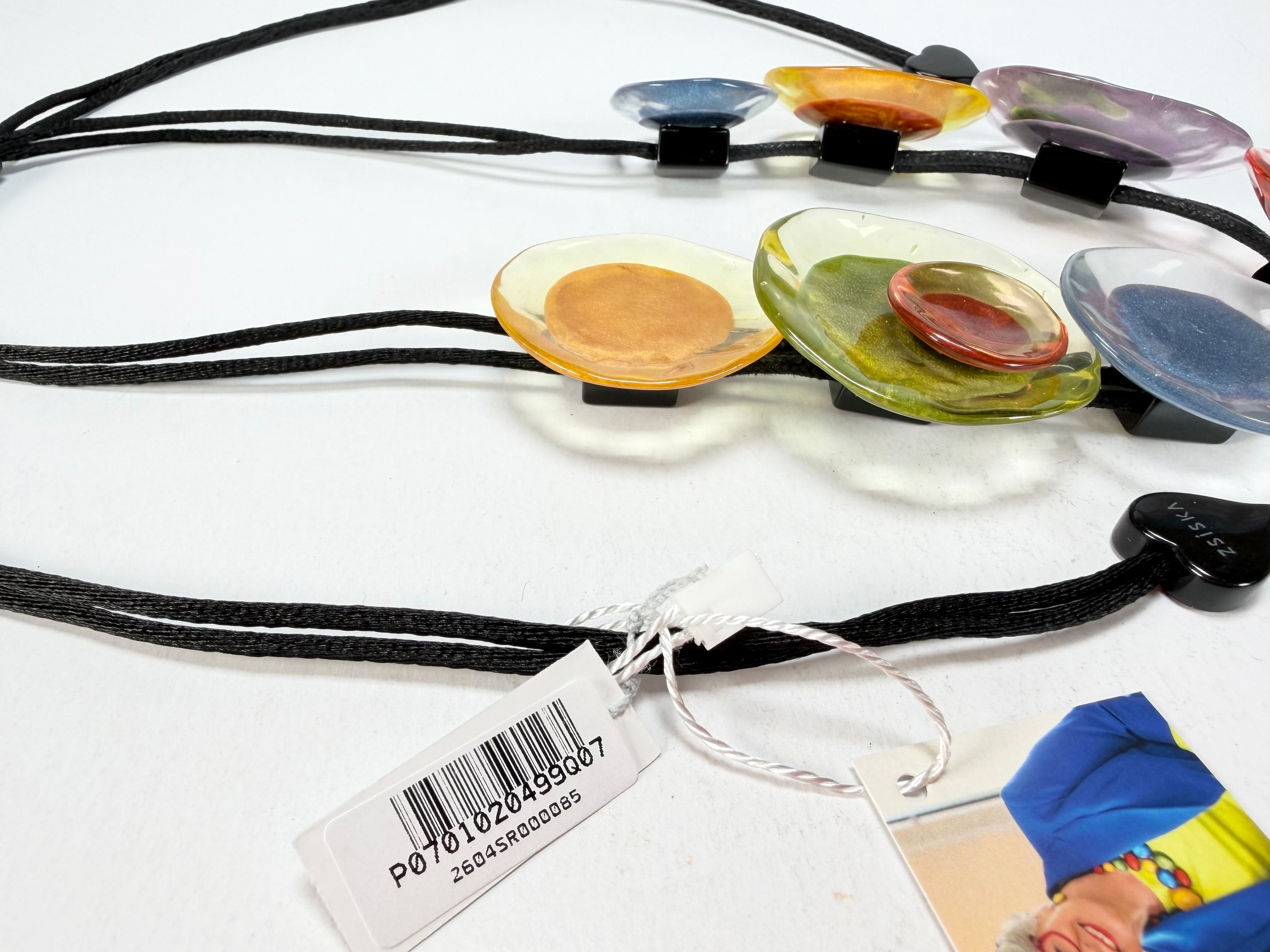 Zsiska - Flora "Prue Leith" Winter Spectrum 7 Bead Resin Necklace ( P0701020499Q07 )