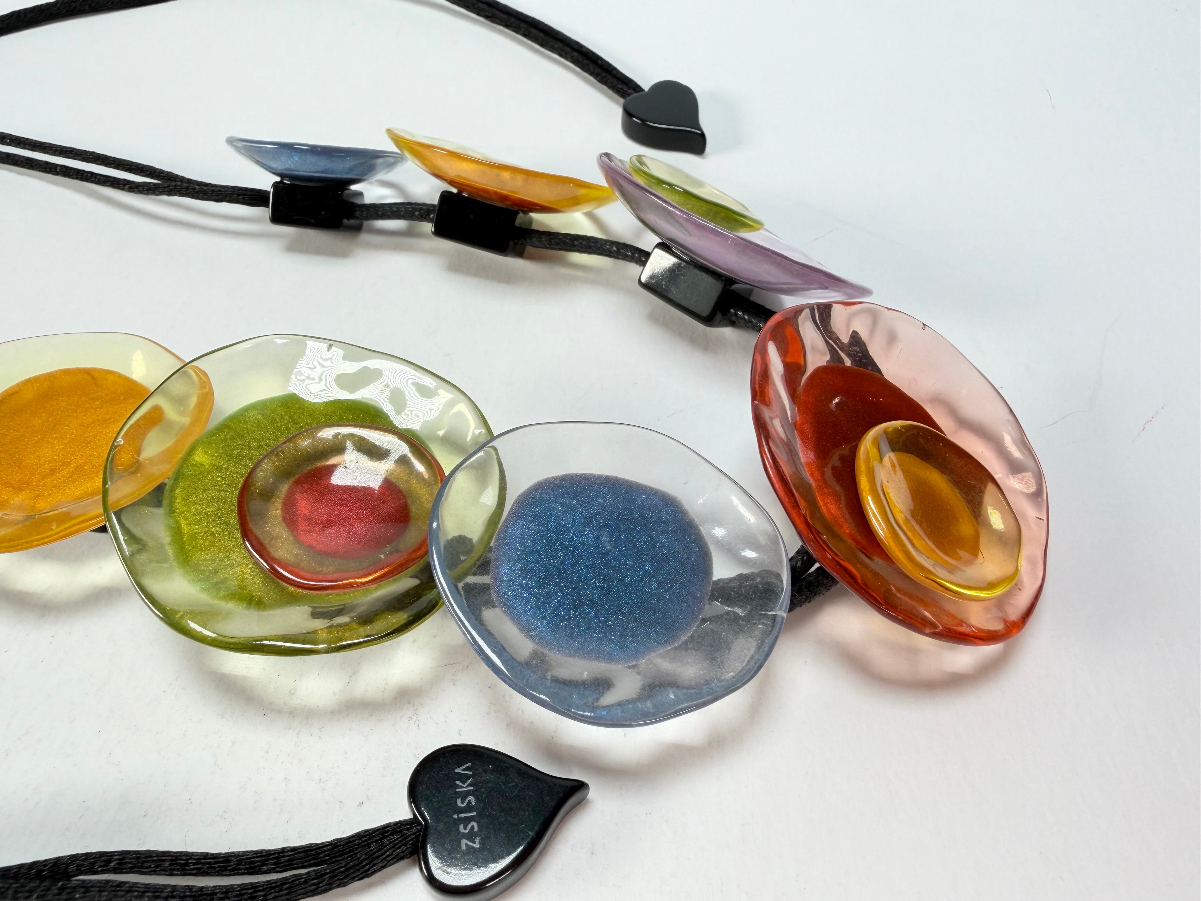 Zsiska - Flora "Prue Leith" Winter Spectrum 7 Bead Resin Necklace ( P0701020499Q07 )