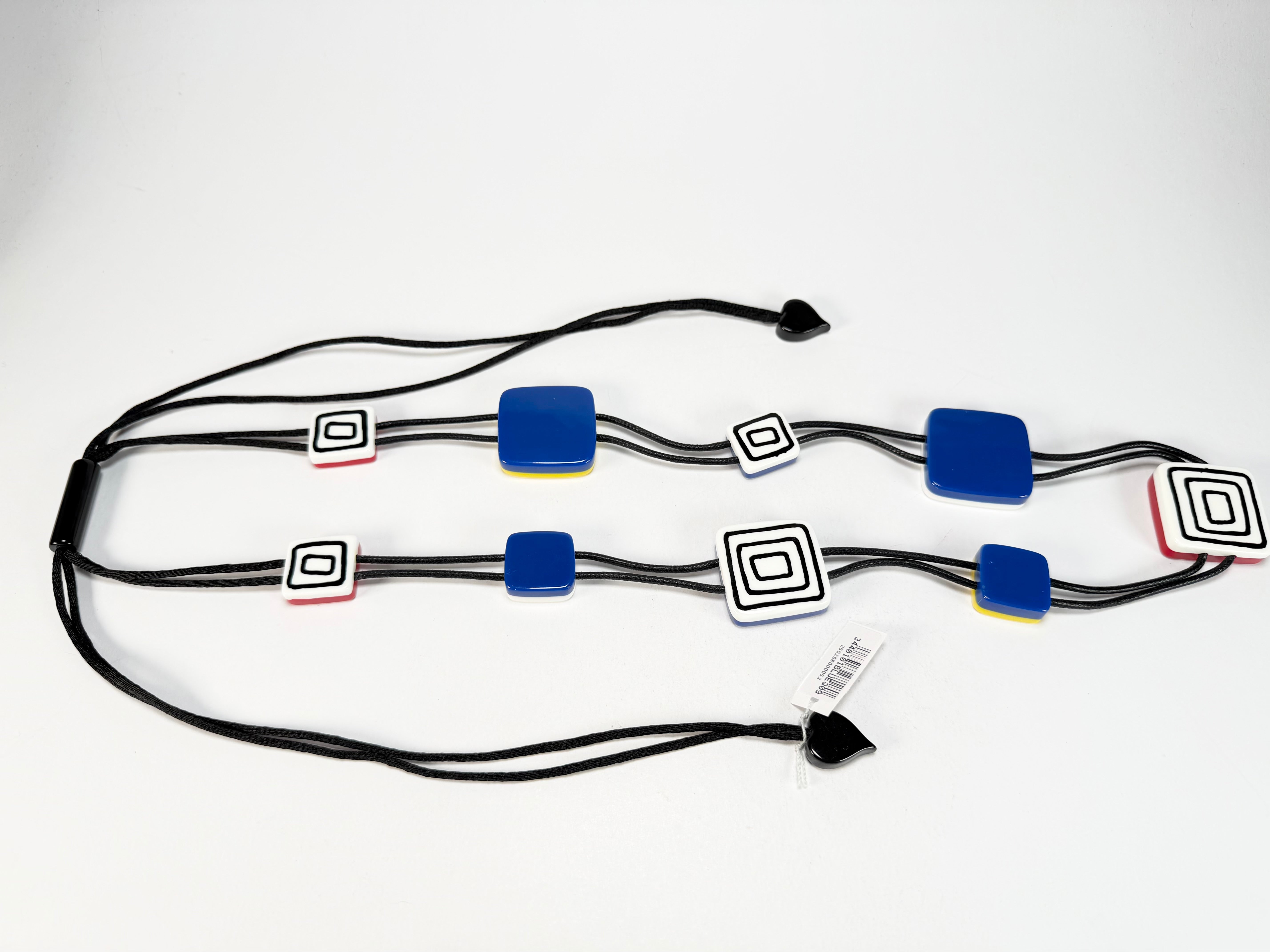 Zsiska - Vertigo Blue 9 Bead Reversible Resin Necklace ( 3440101BLUEQ09 )