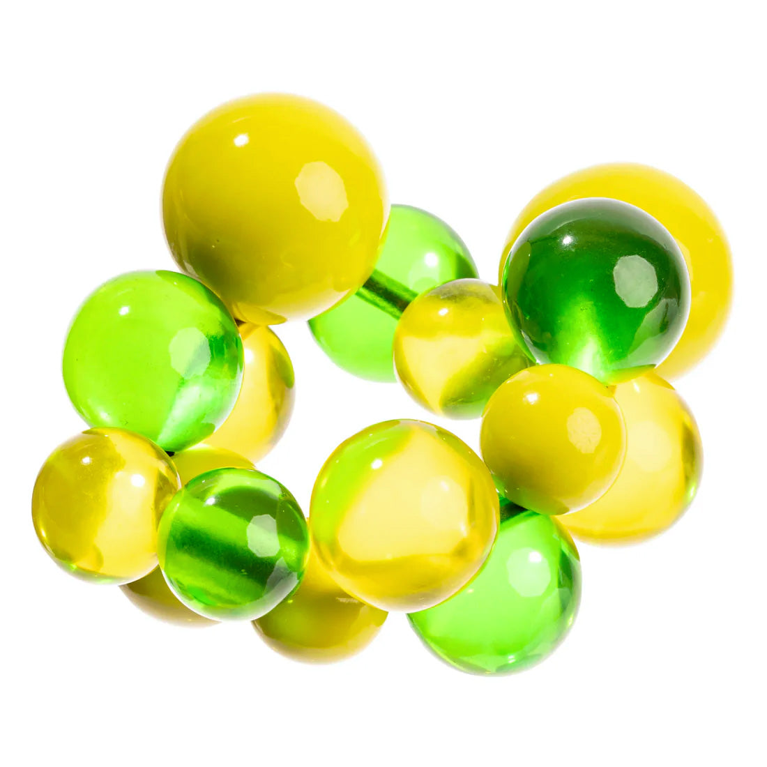 Zsiska - Baubles Yellow & Green Large Resin Bracelet ( P230301BAU2Q17L )