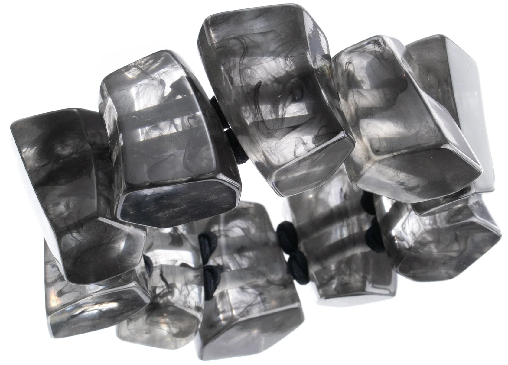 Zsiska - Emocion Marble Black Large Resin Bracelet ( 9150301MBLAQ0L )