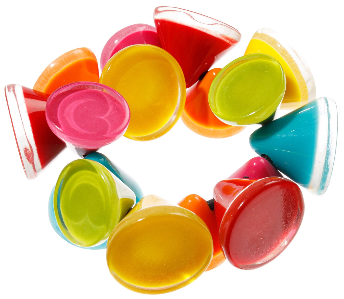 Zsiska - Joy Colourful Combination Large Resin Bracelet ( P150301JOY1Q0L )