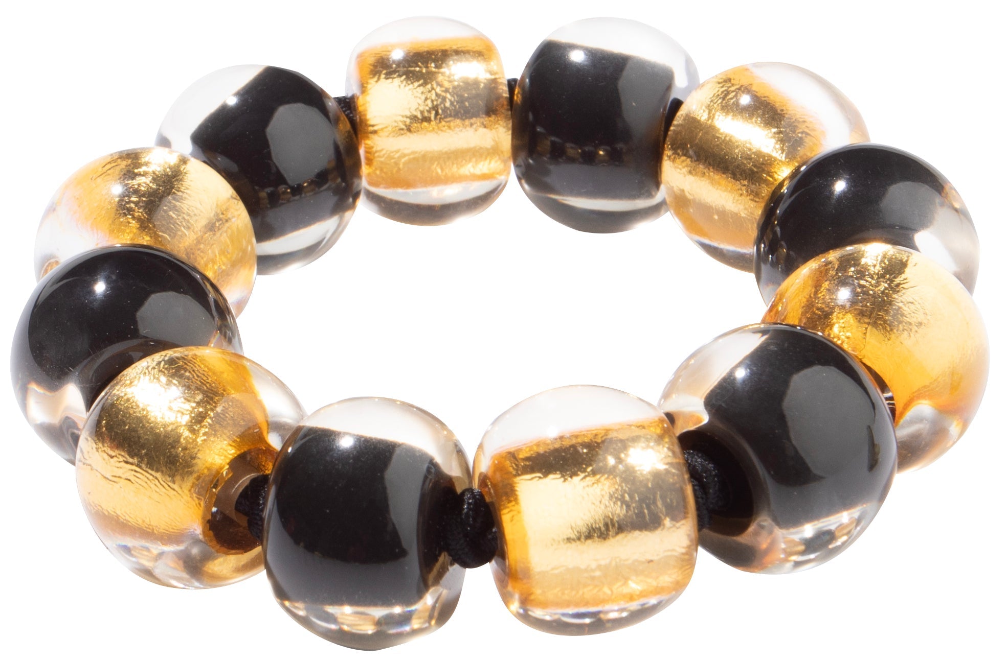 Zsiska - Radiance Gold & Black Large Resin Bracelet ( 8000301GF01Q0L )