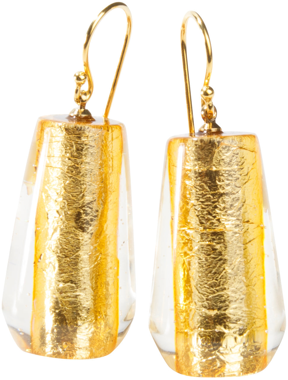 Zsiska - Bliss Glitz Gold Foil Short Hook Resin Earrings ( 1370505GF00Q00 )