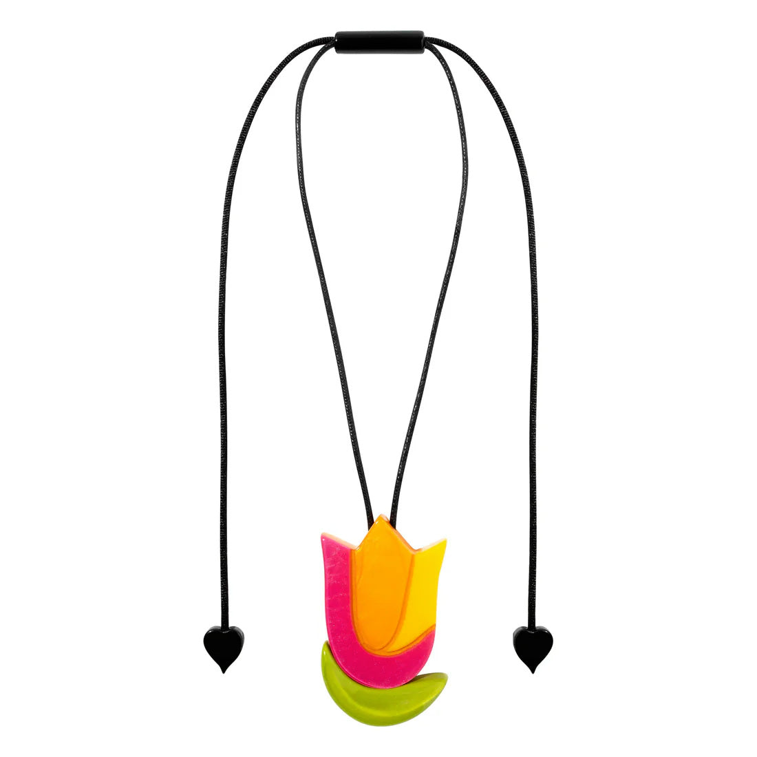 Zsiska - Amsterdam 2 Bead Orange Resin Necklace ( 5460201ORANQ00 )