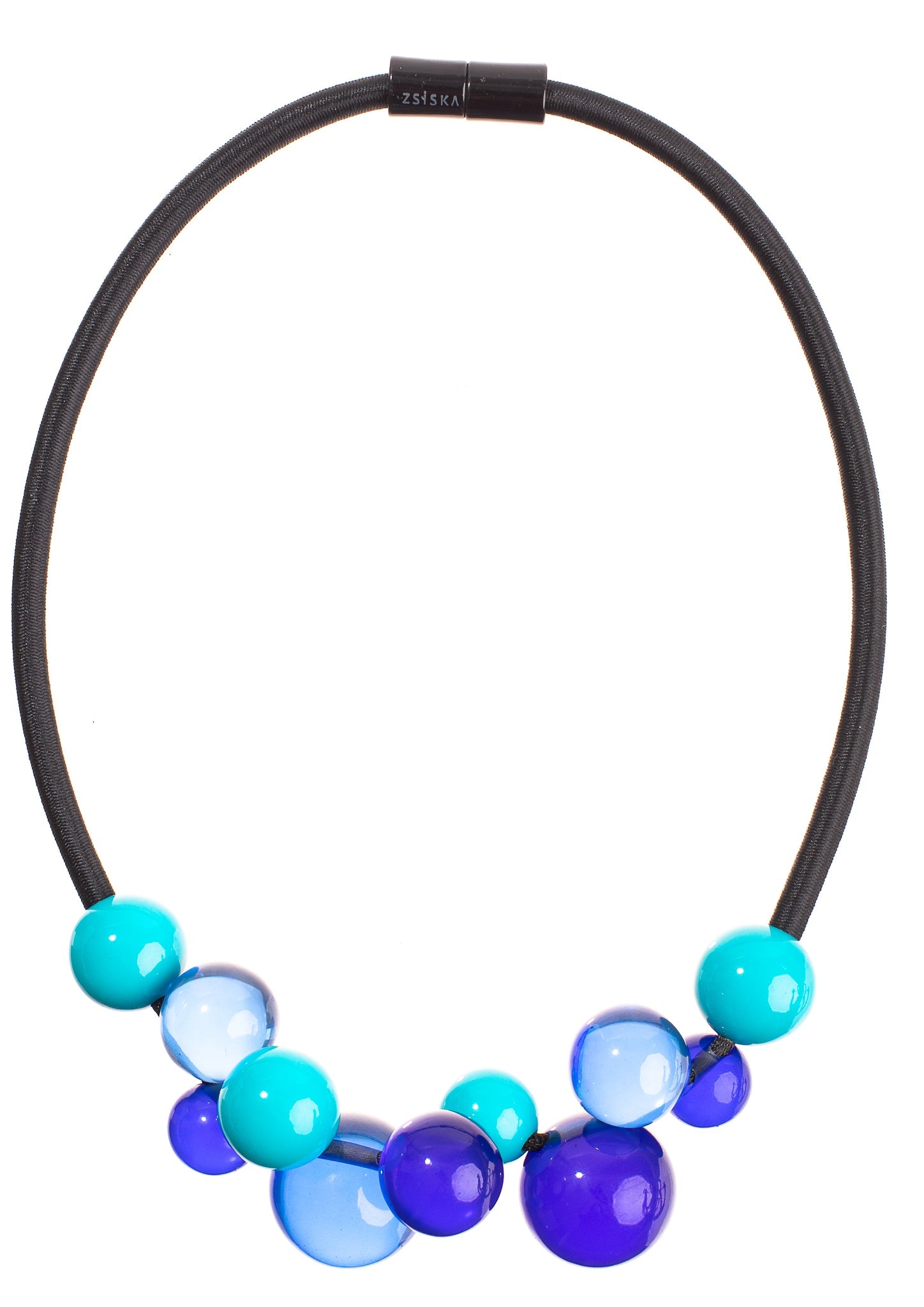 Zsiska - Baubles Blue & Turquoise 11 Bead Resin Necklace ( P230150BAU1Q11 )